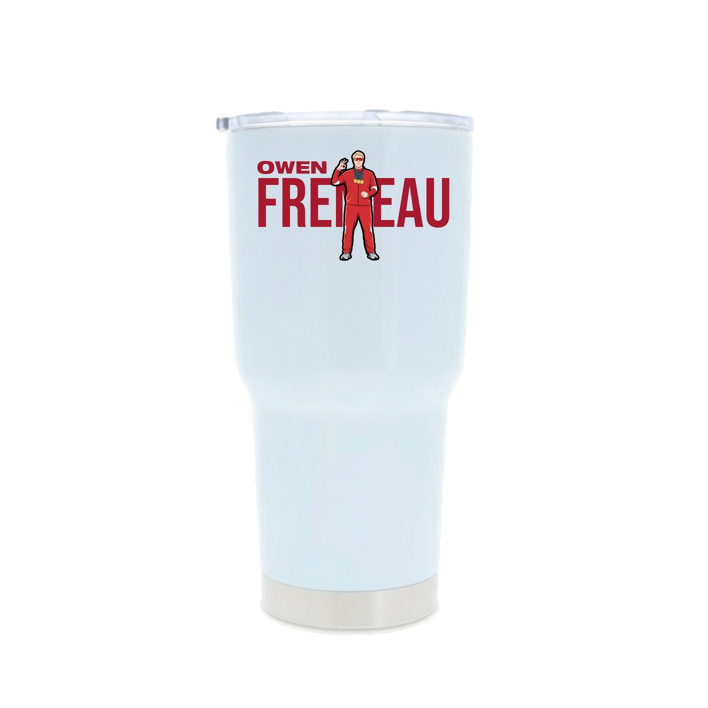 30oz Stainless Steel Tumbler — Player Name in White