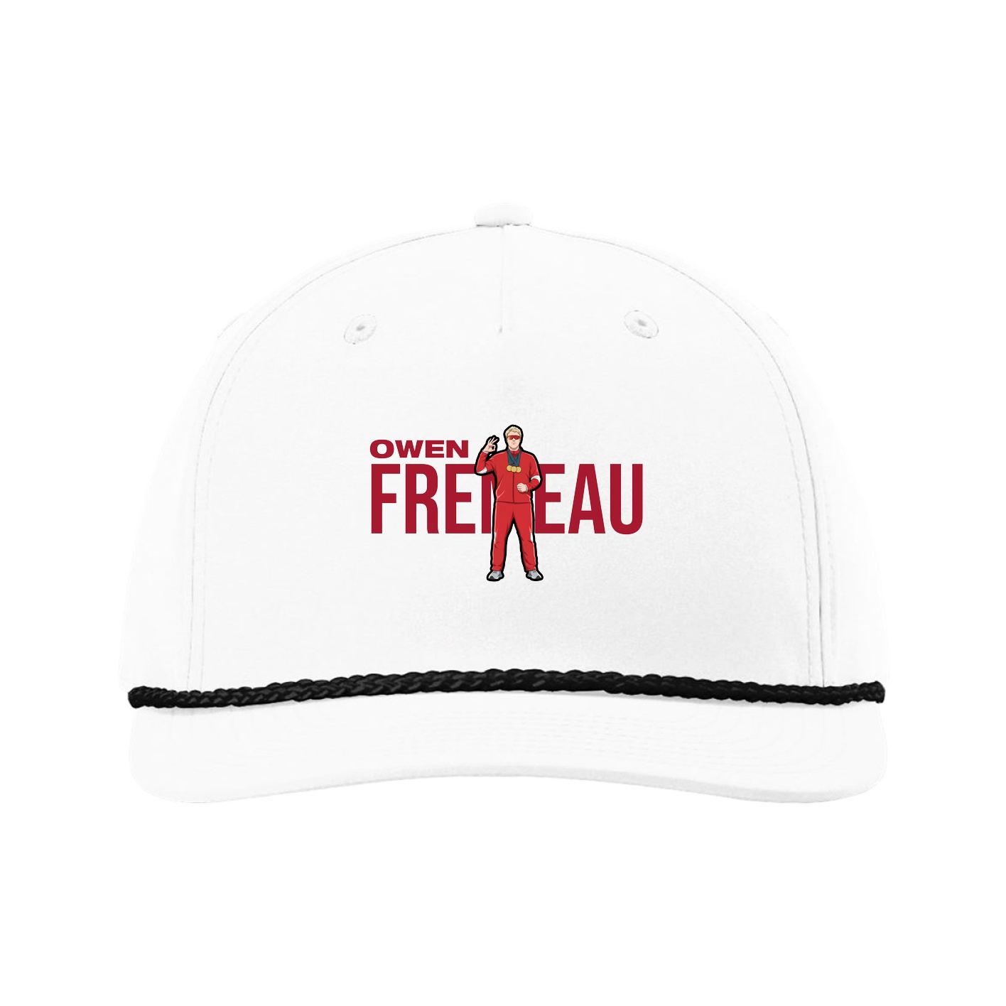 Five-Panel Classic Rope Cap — Player Name in White