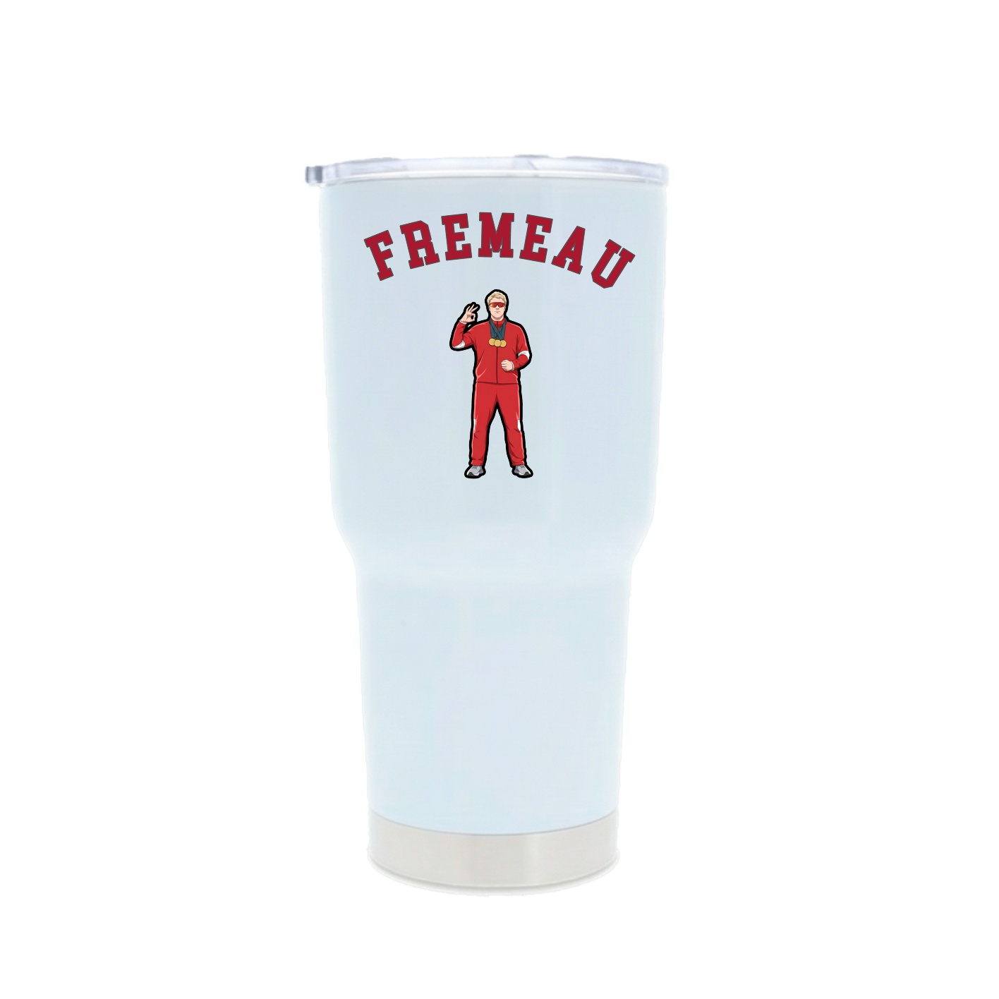 30oz Stainless Steel Tumbler — Shirsey Arch in White