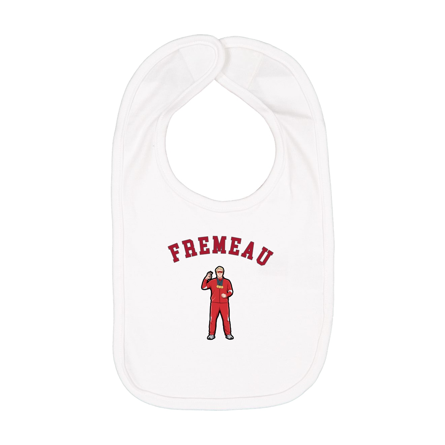 Infant Bib — Shirsey Arch in White