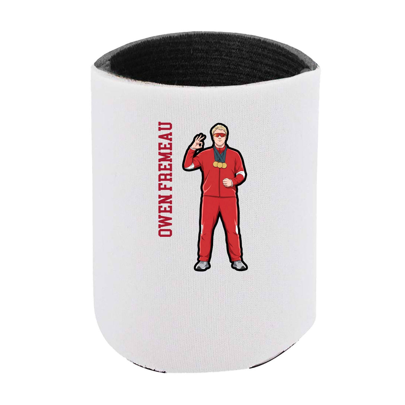 Can Holder — Name Vertical in White