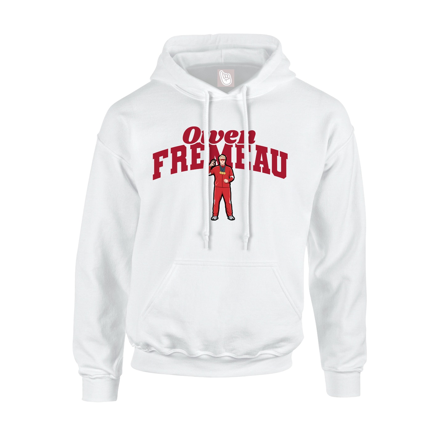 Youth Hoodie — Signature Arch in White