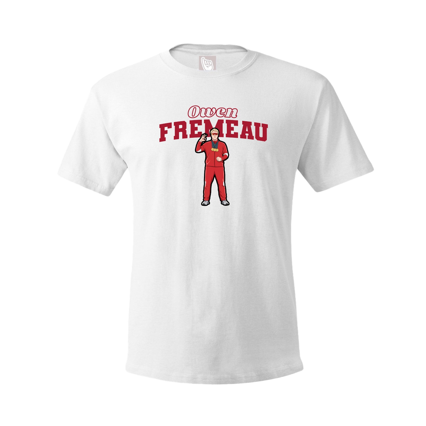 Youth Tee — Name Arch in White