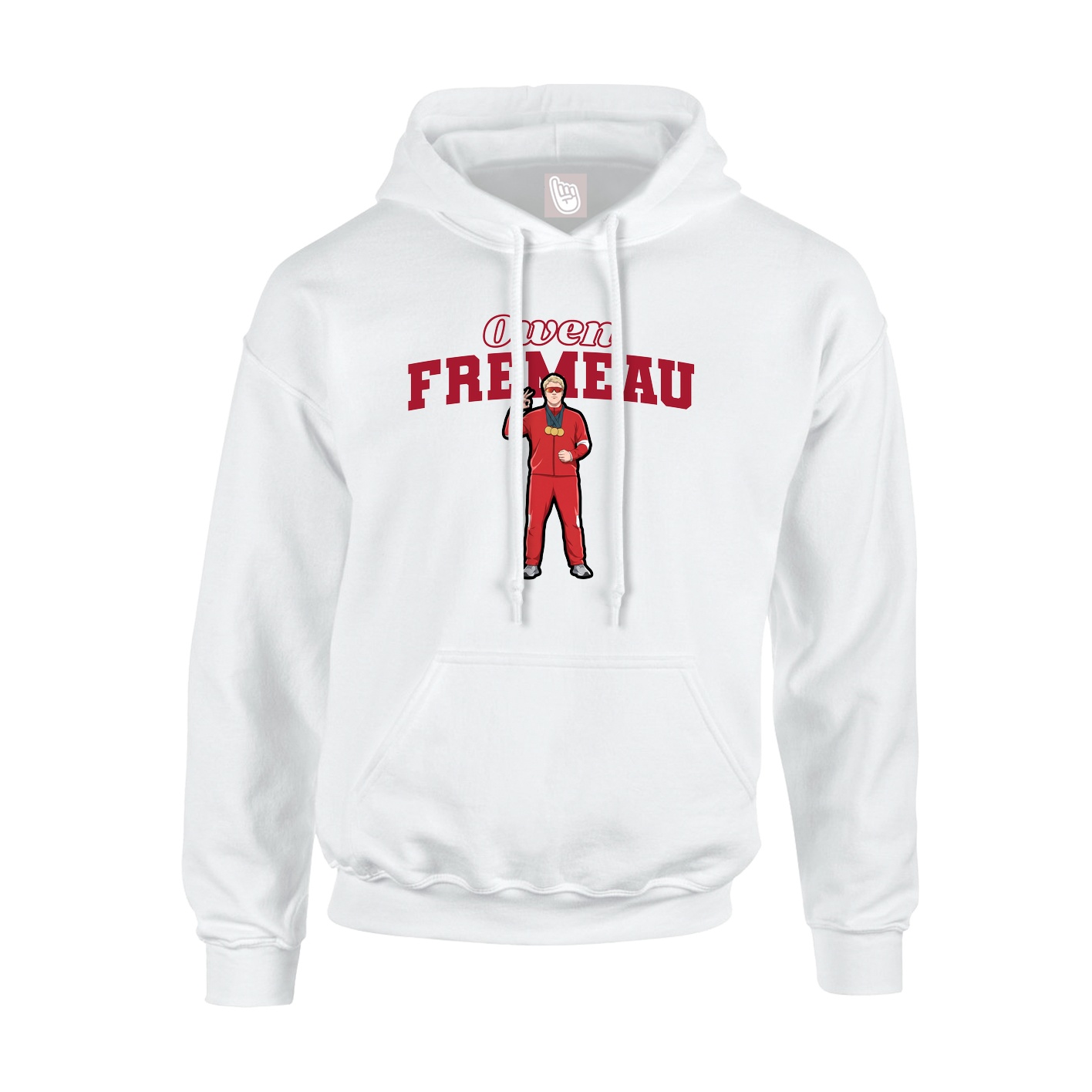 Hoodie — Name Arch in White