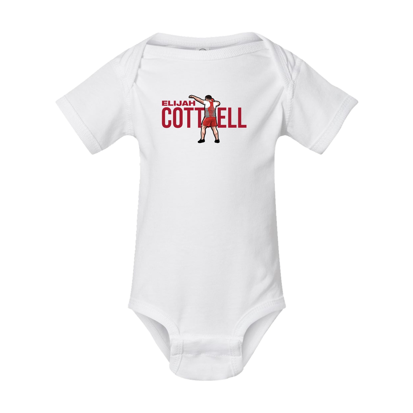 Baby Onesie — Player Name in White