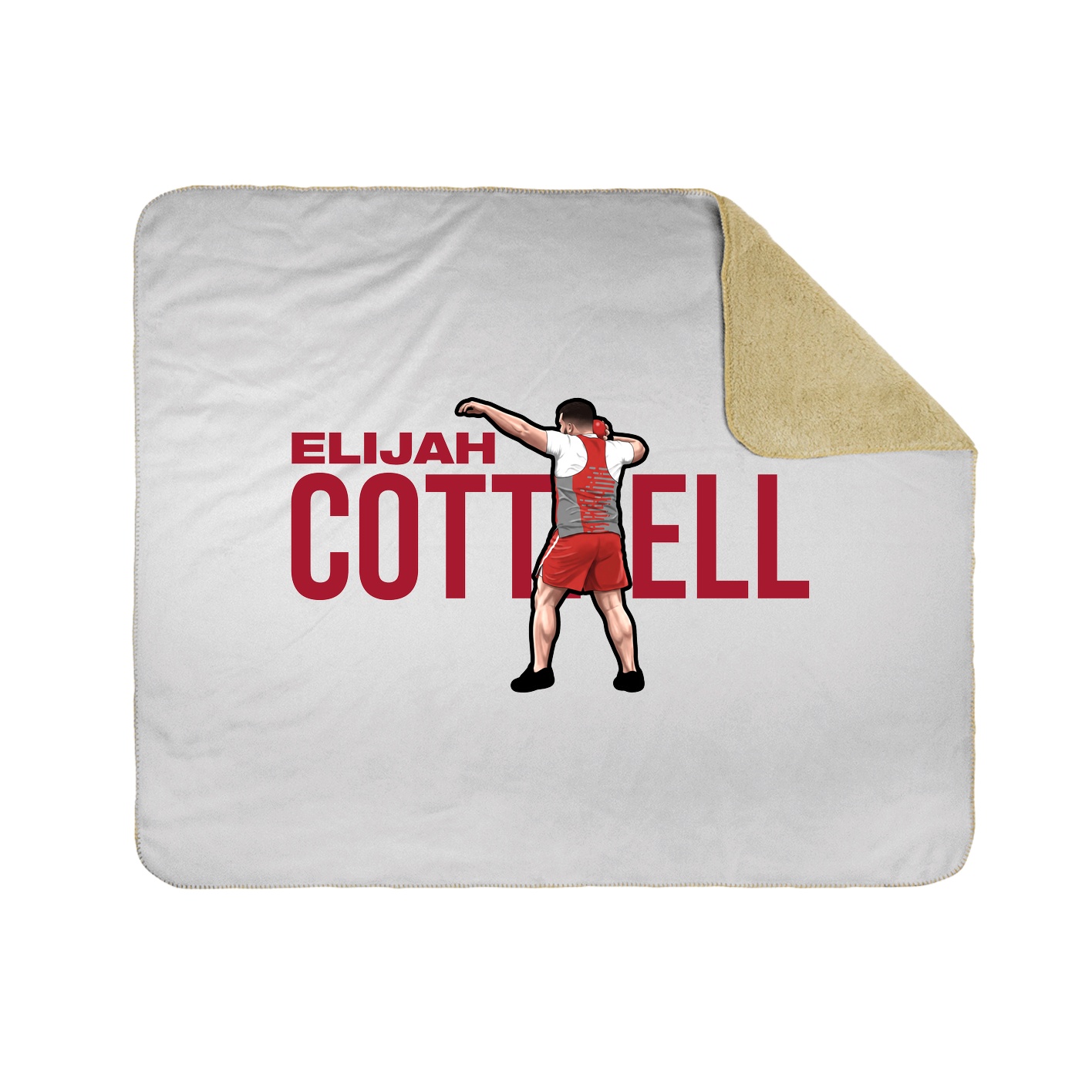 Throw Blanket — Player Name in White
