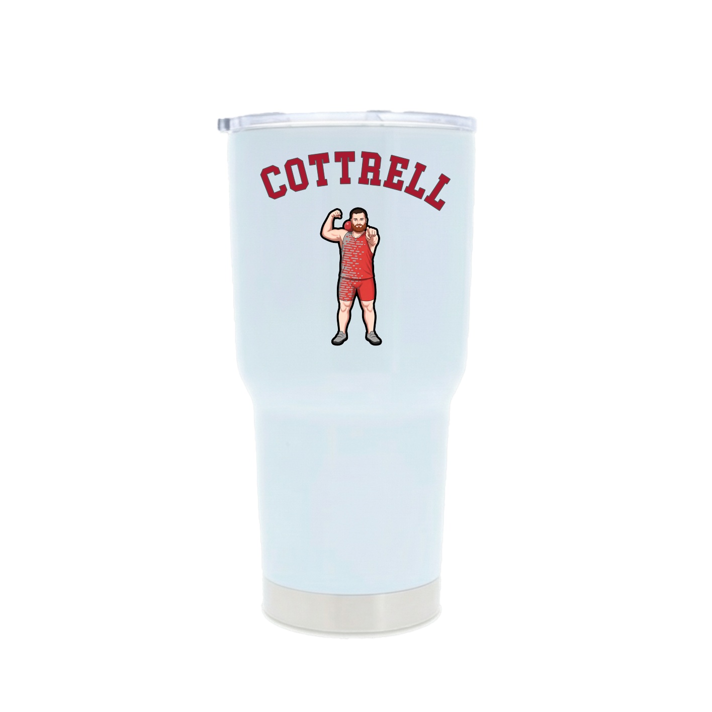 30oz Stainless Steel Tumbler — Shirsey Arch in White