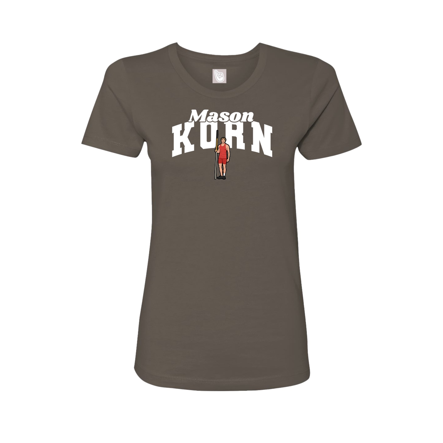 Fitted Women's Tee — Signature Arch in Grey