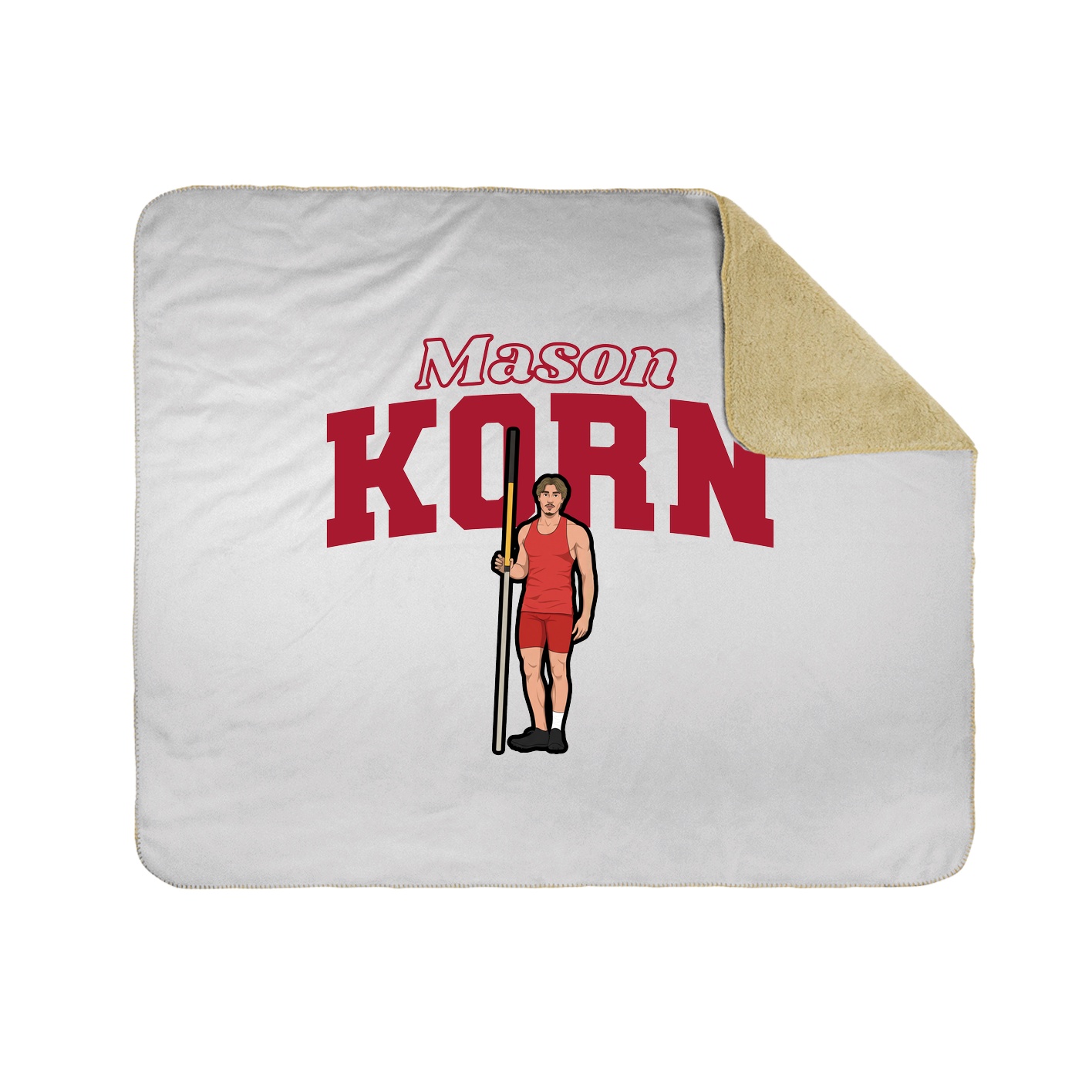 Throw Blanket — Name Arch in White