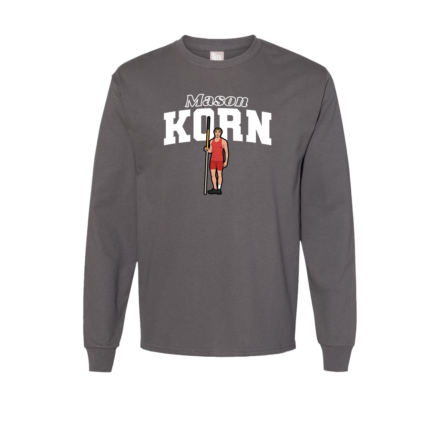 Long Sleeve Tee — Name Arch in Grey