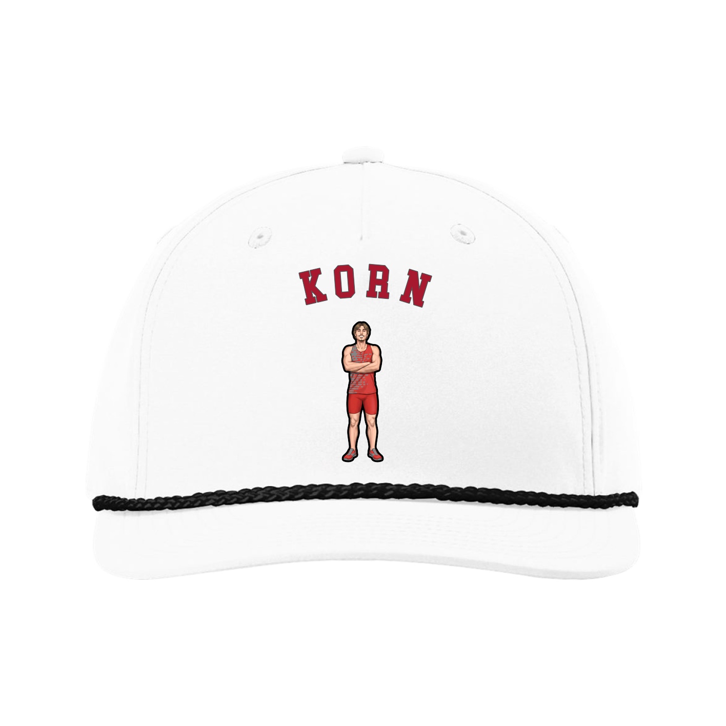 Five-Panel Classic Rope Cap — Shirsey Arch in White