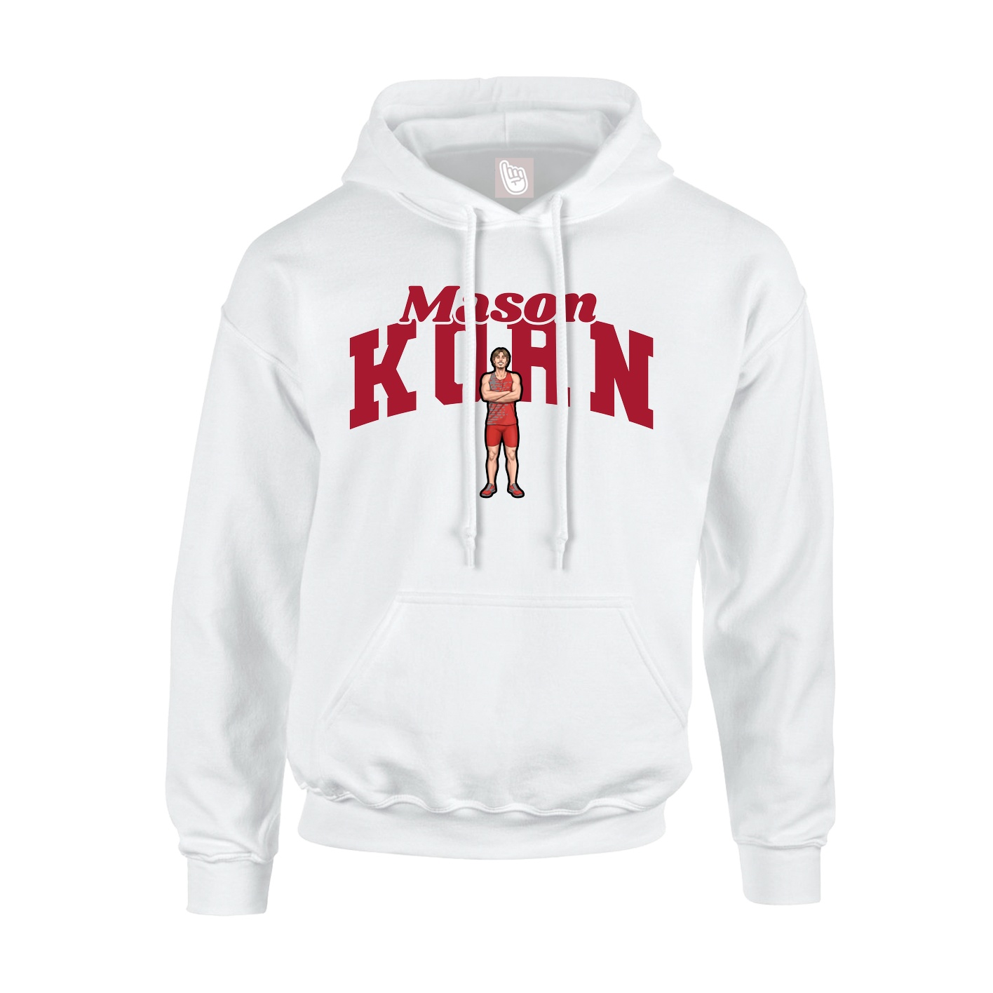 Hoodie — Signature Arch in White