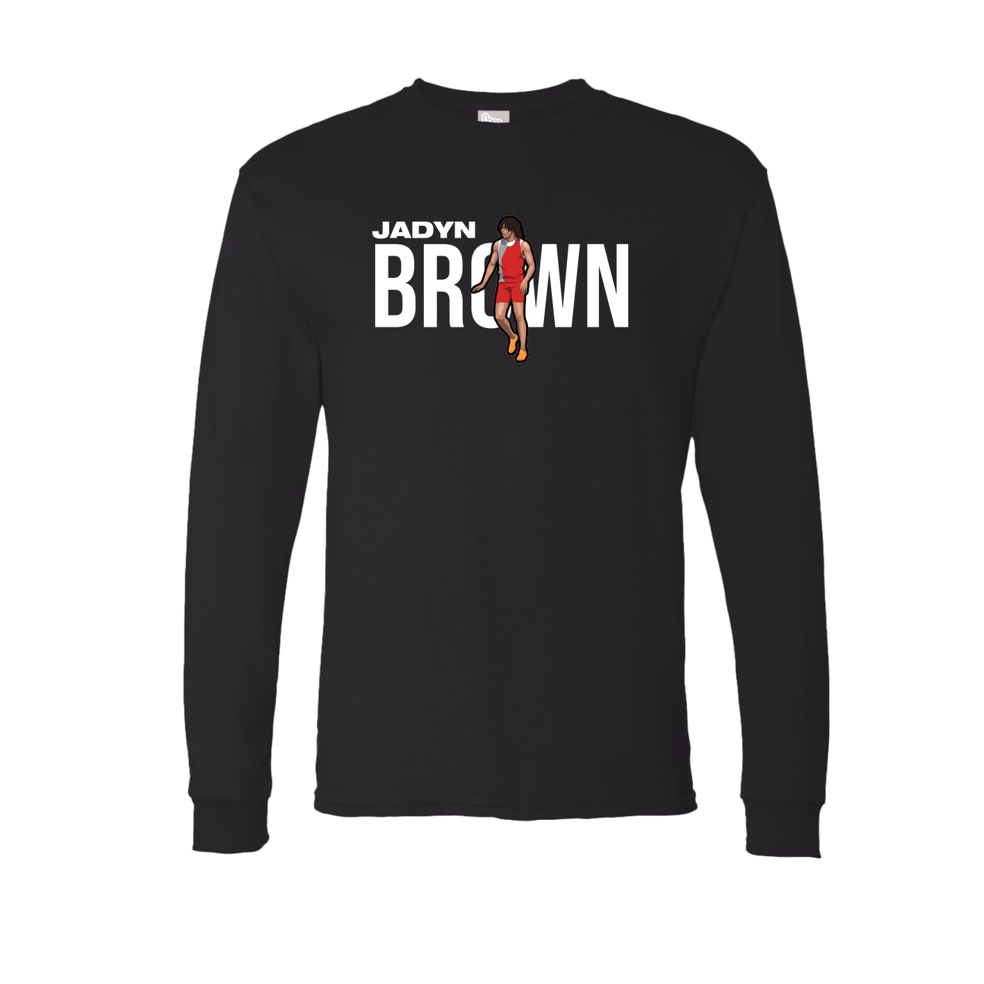 Long Sleeve Tee — Player Name in Black