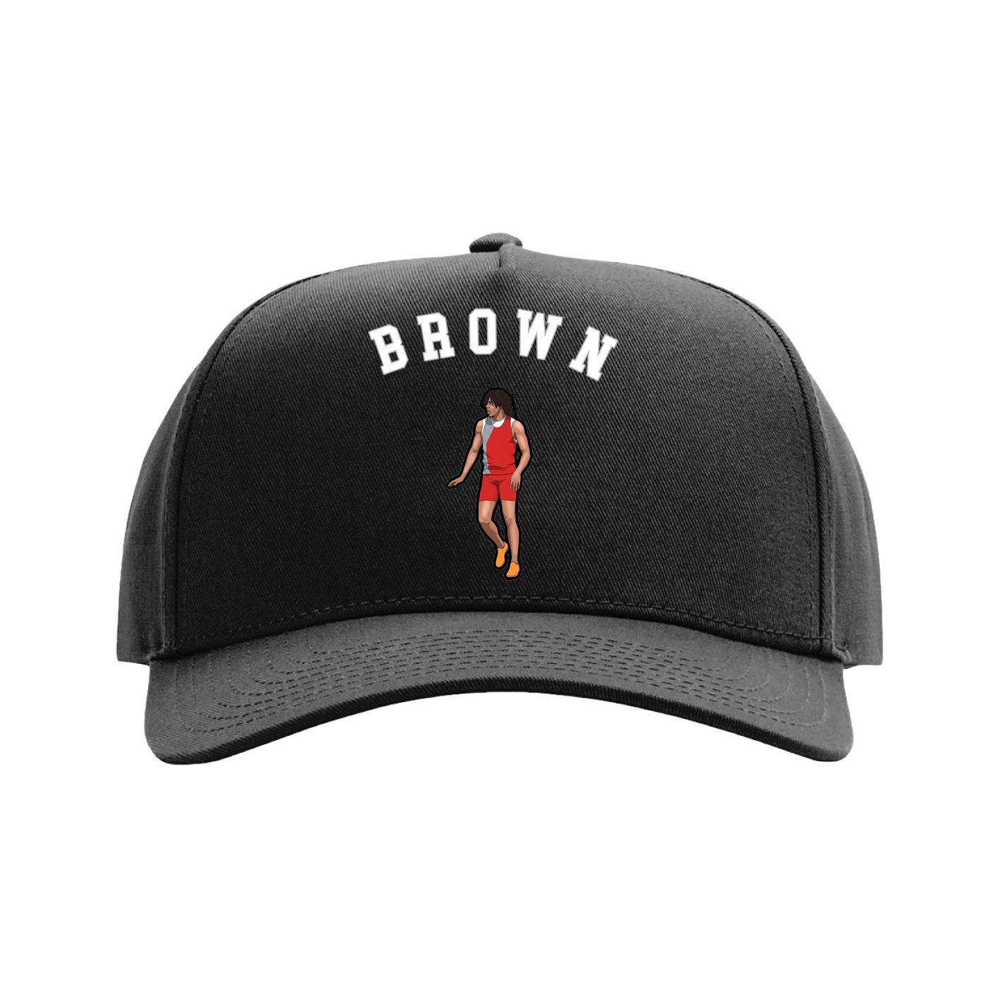 Full Fabric Five-Panel Champ Cap — Shirsey Arch in Black