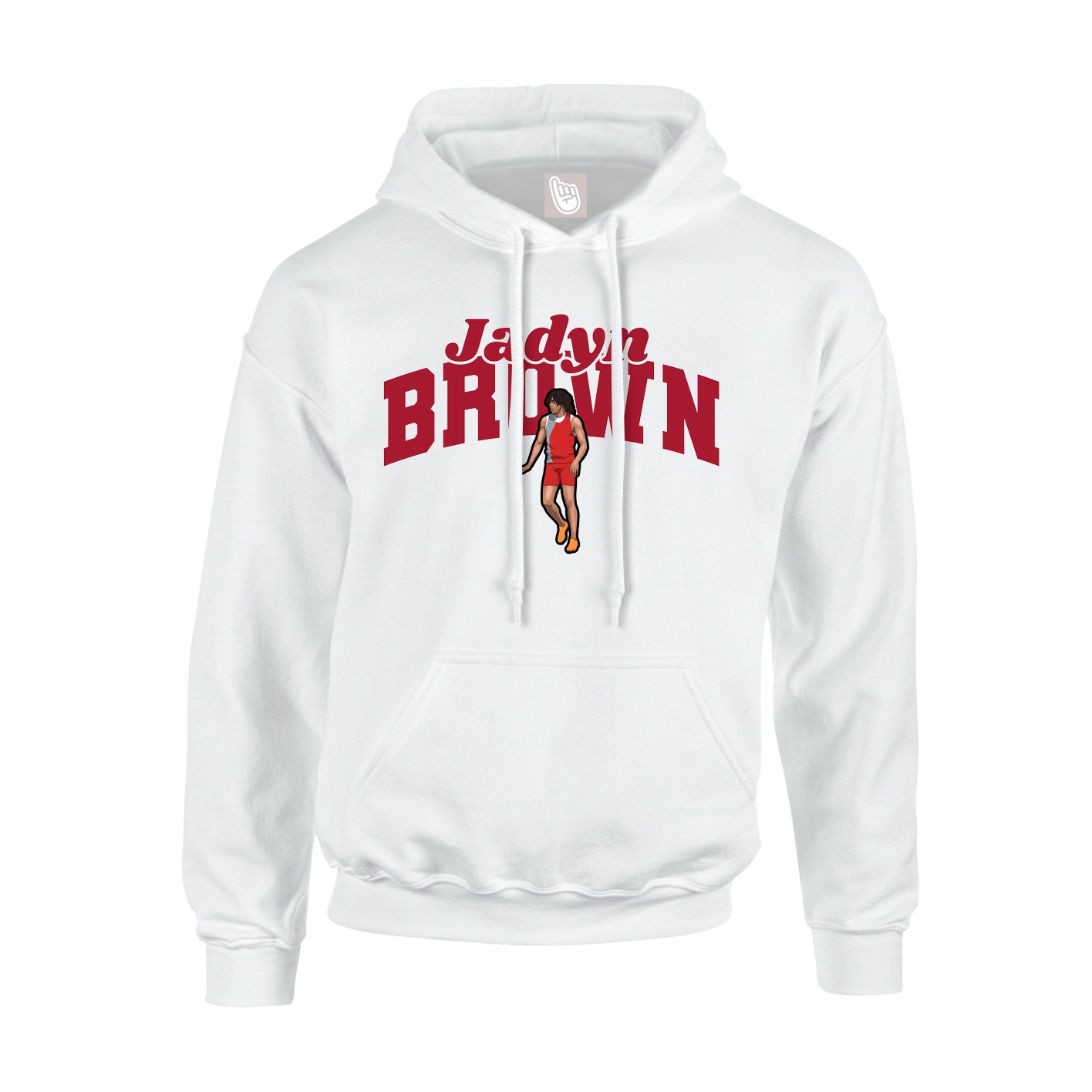 Youth Hoodie — Signature Arch in White