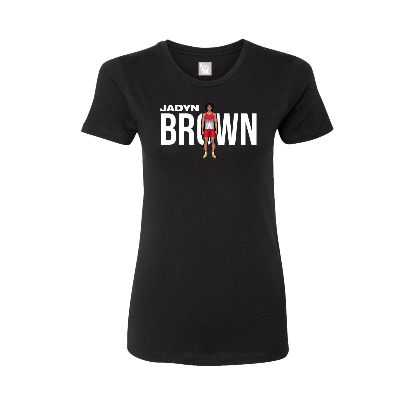 Fitted Women's Tee — Player Name in Black