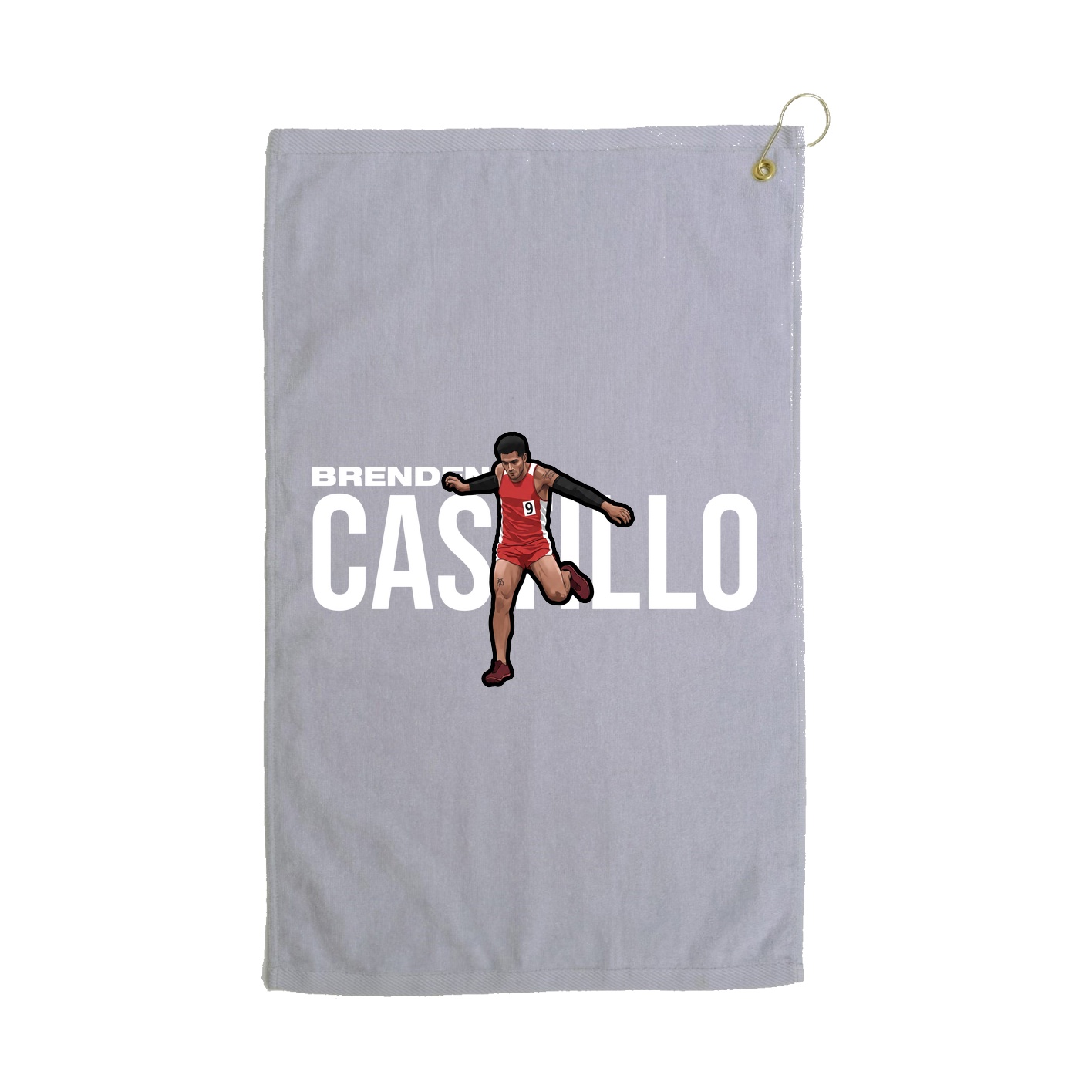 Golf Towel — Player Name in Grey