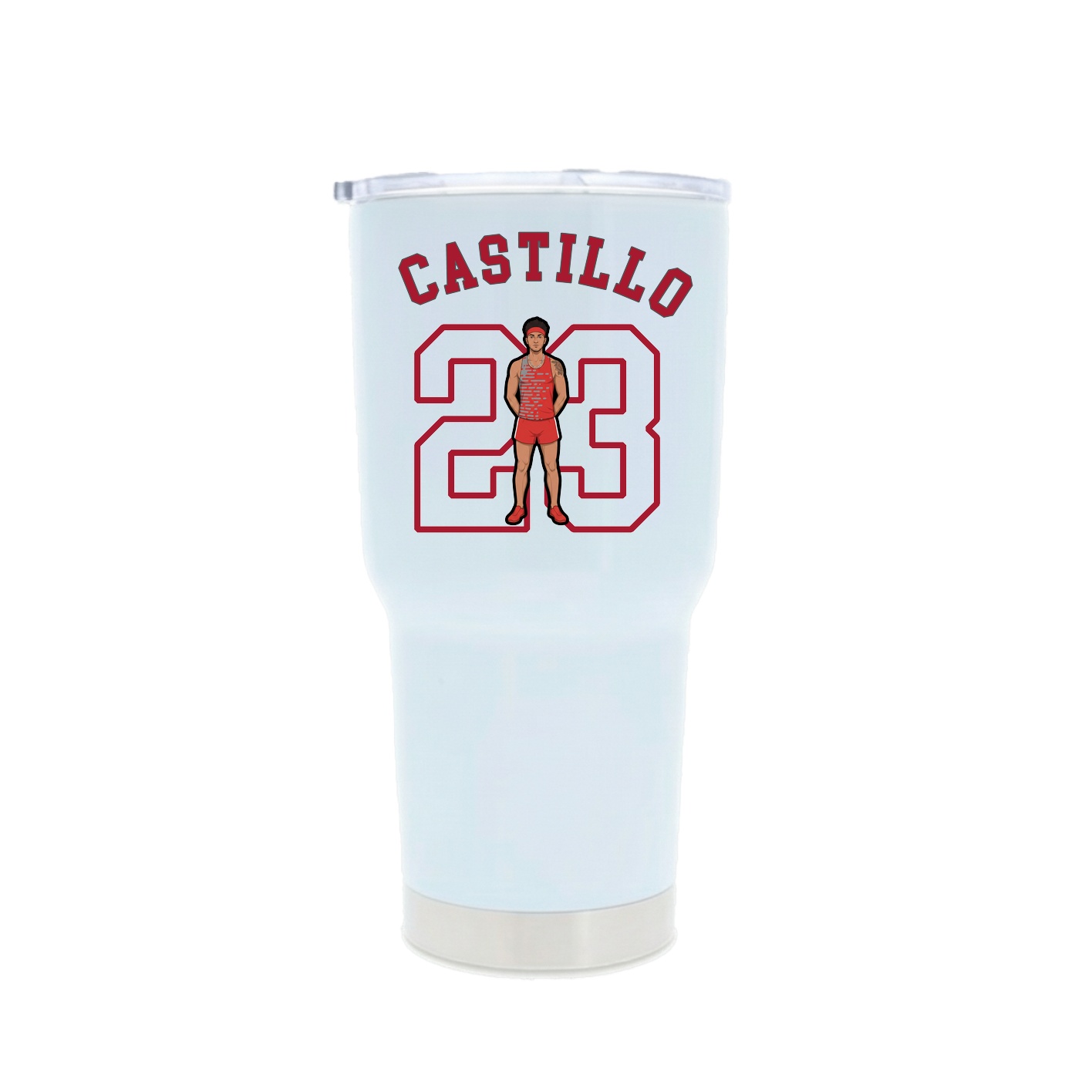 30oz Stainless Steel Tumbler — Shirsey Arch in White
