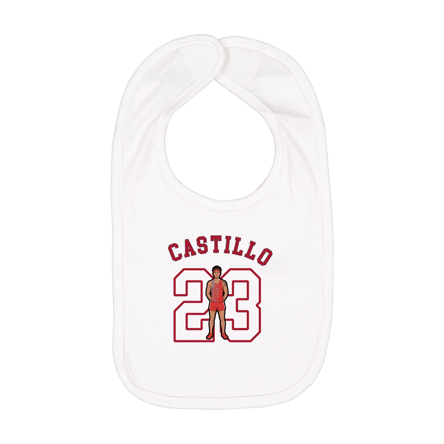 Infant Bib — Shirsey Arch in White