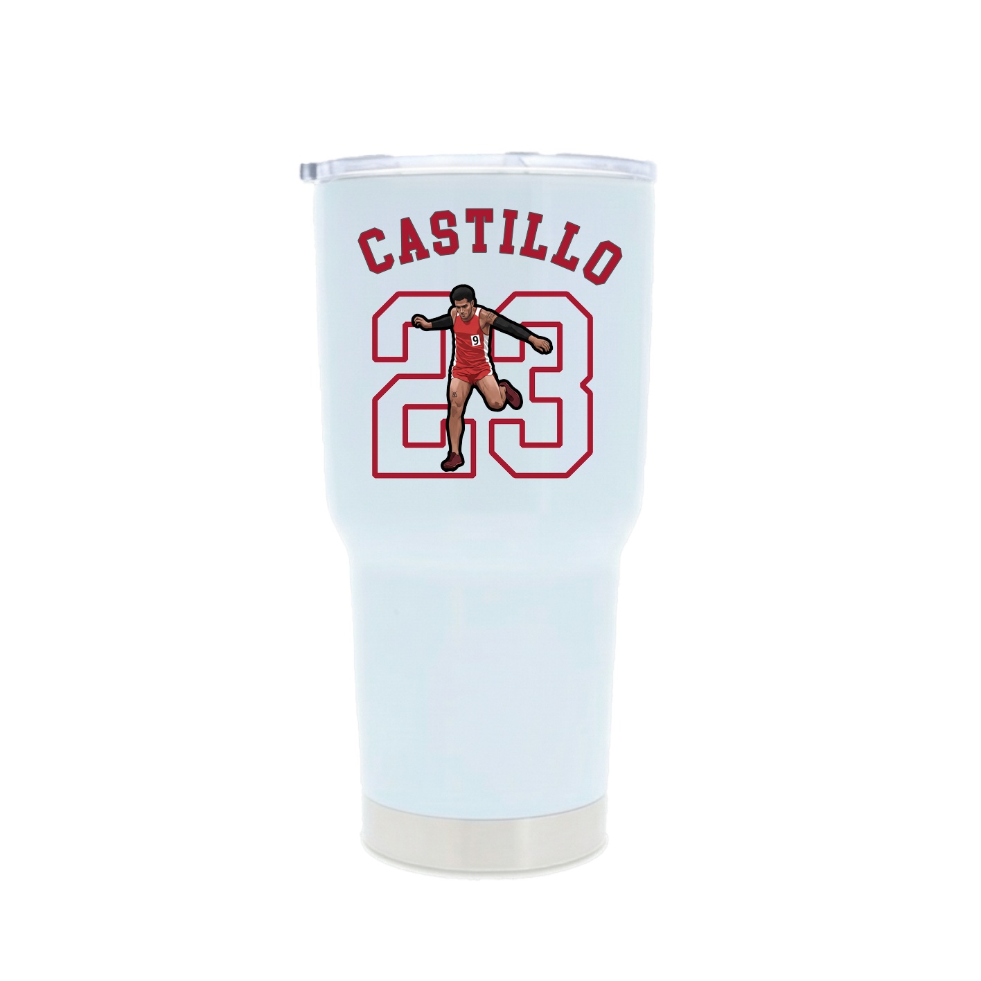 30oz Stainless Steel Tumbler — Shirsey Arch in White
