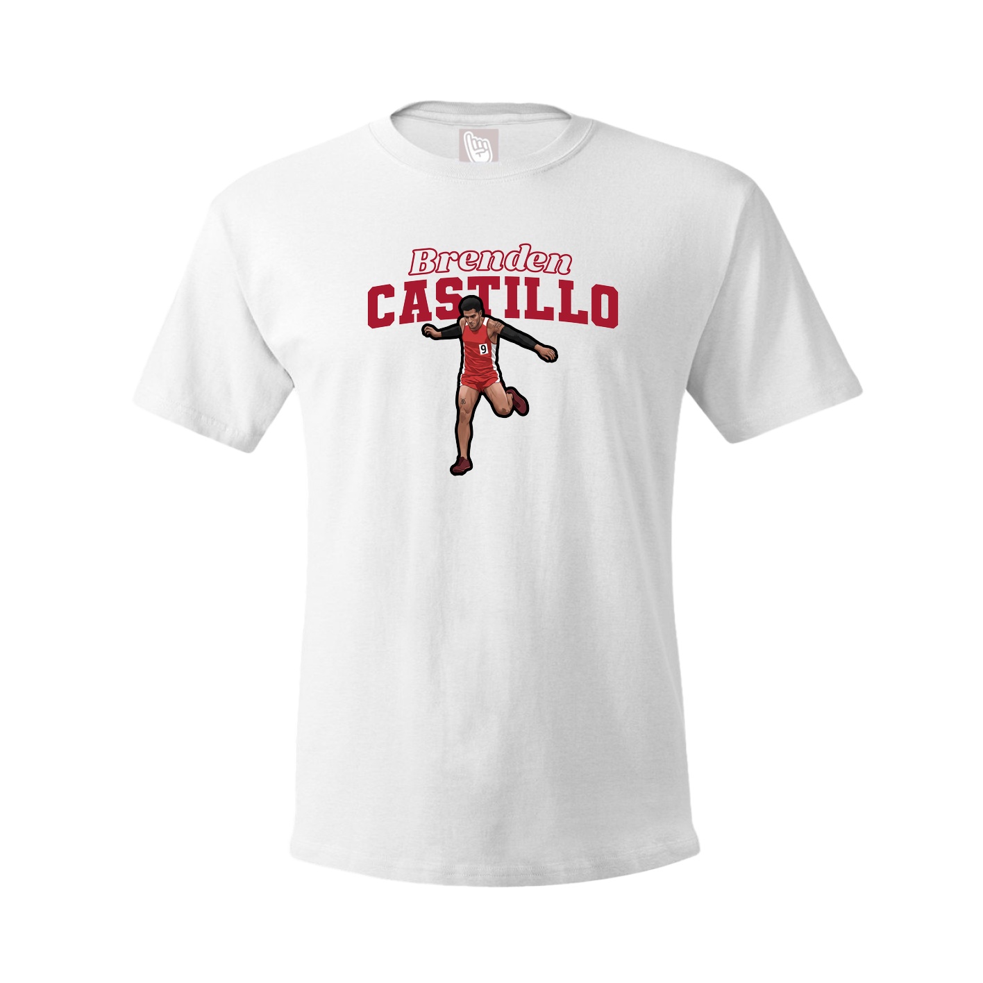 Youth Tee — Name Arch in White
