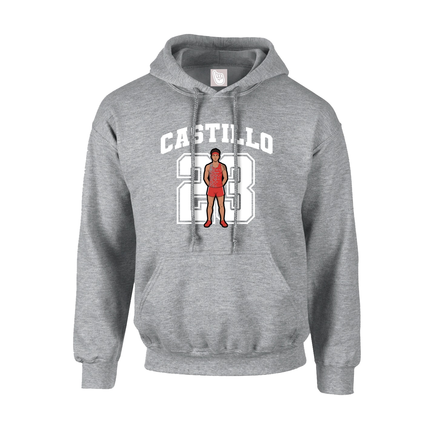 Hoodie — Number in Grey