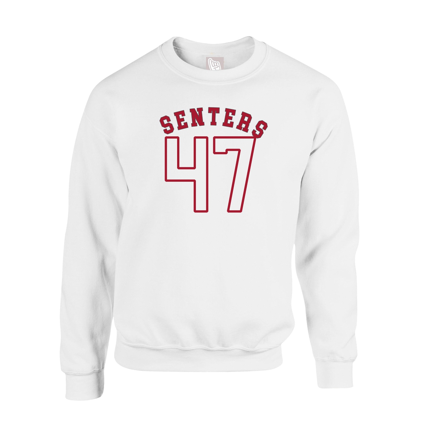 Fleece Crew — Shirsey Arch in White