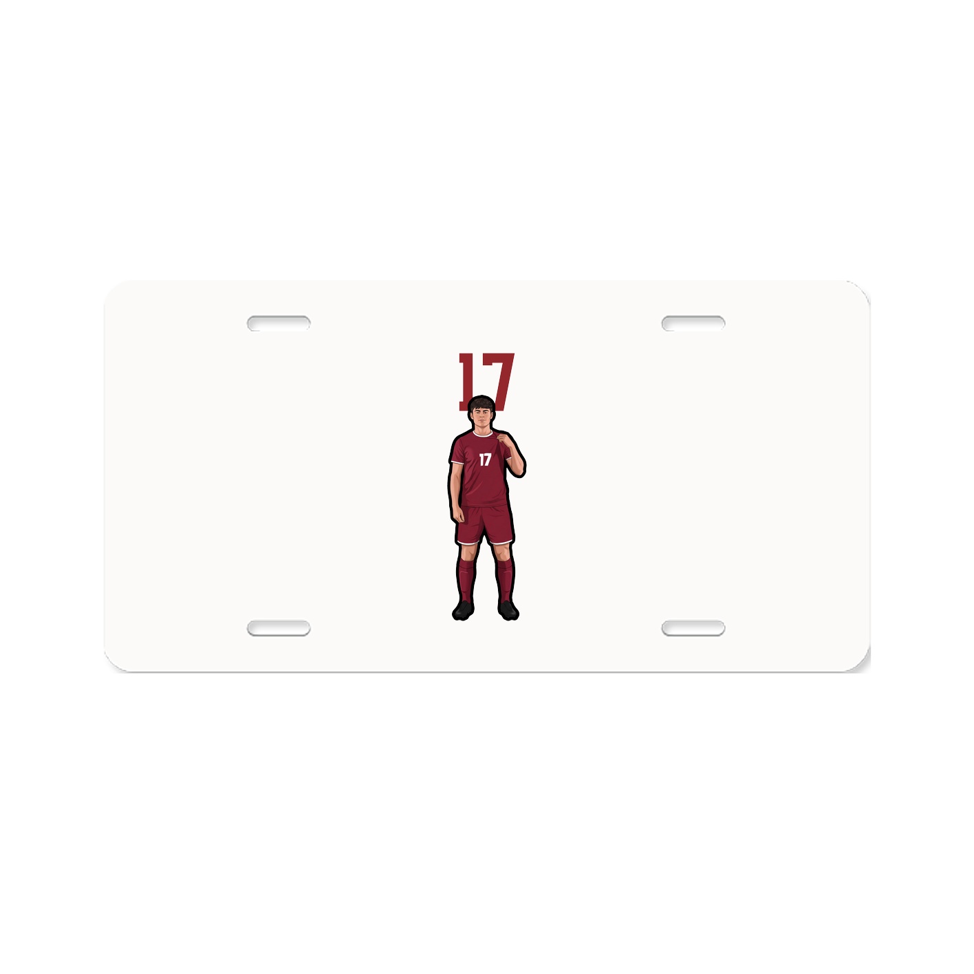 License Plate — Number Top in Classic