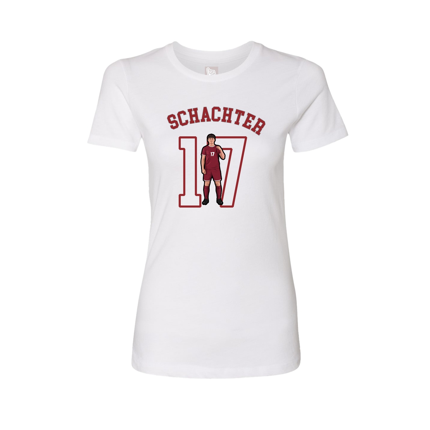 Fitted Women's Tee — Shirsey Arch in White