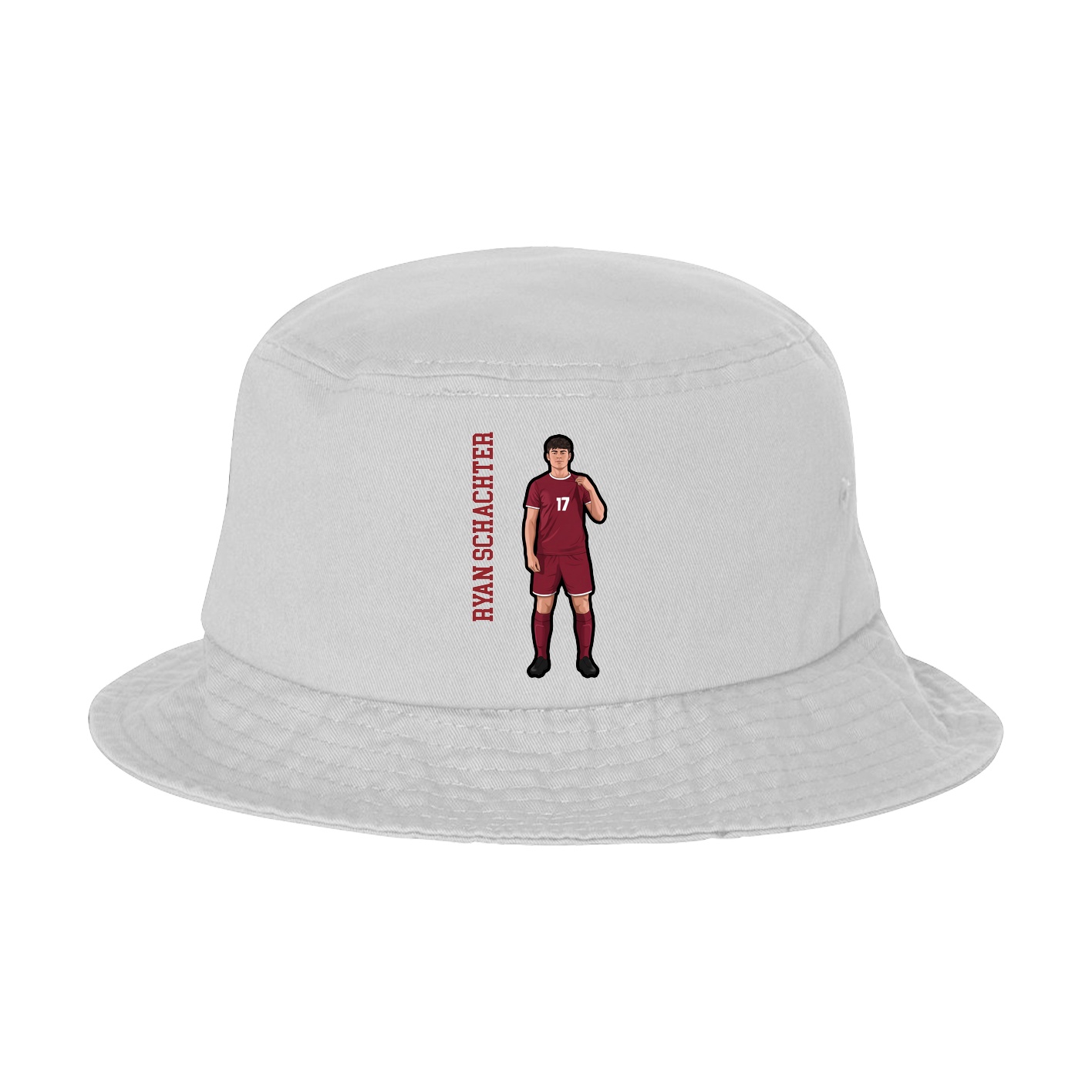 Bucket Cap — Name Vertical in White