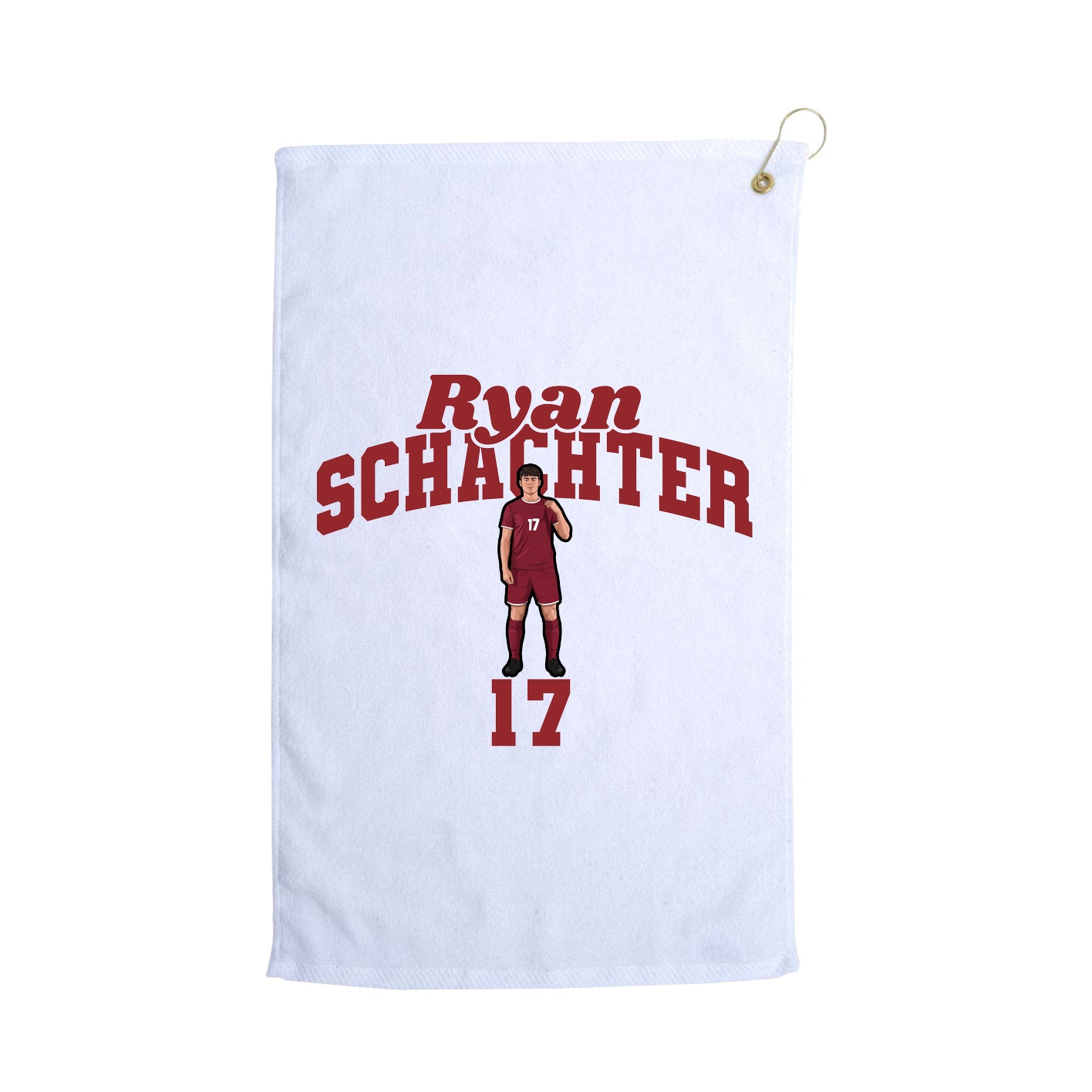 Golf Towel — Signature Arch in White