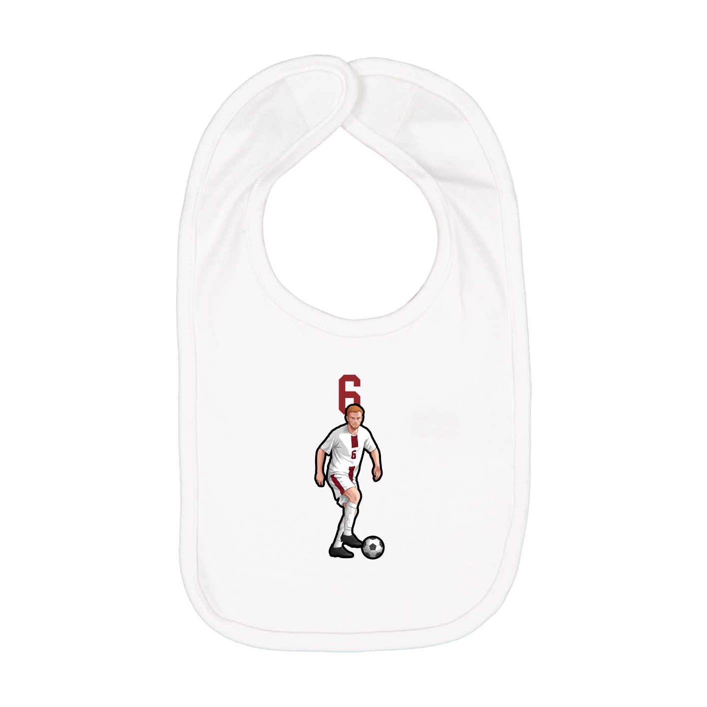 Infant Bib — Number Top in White