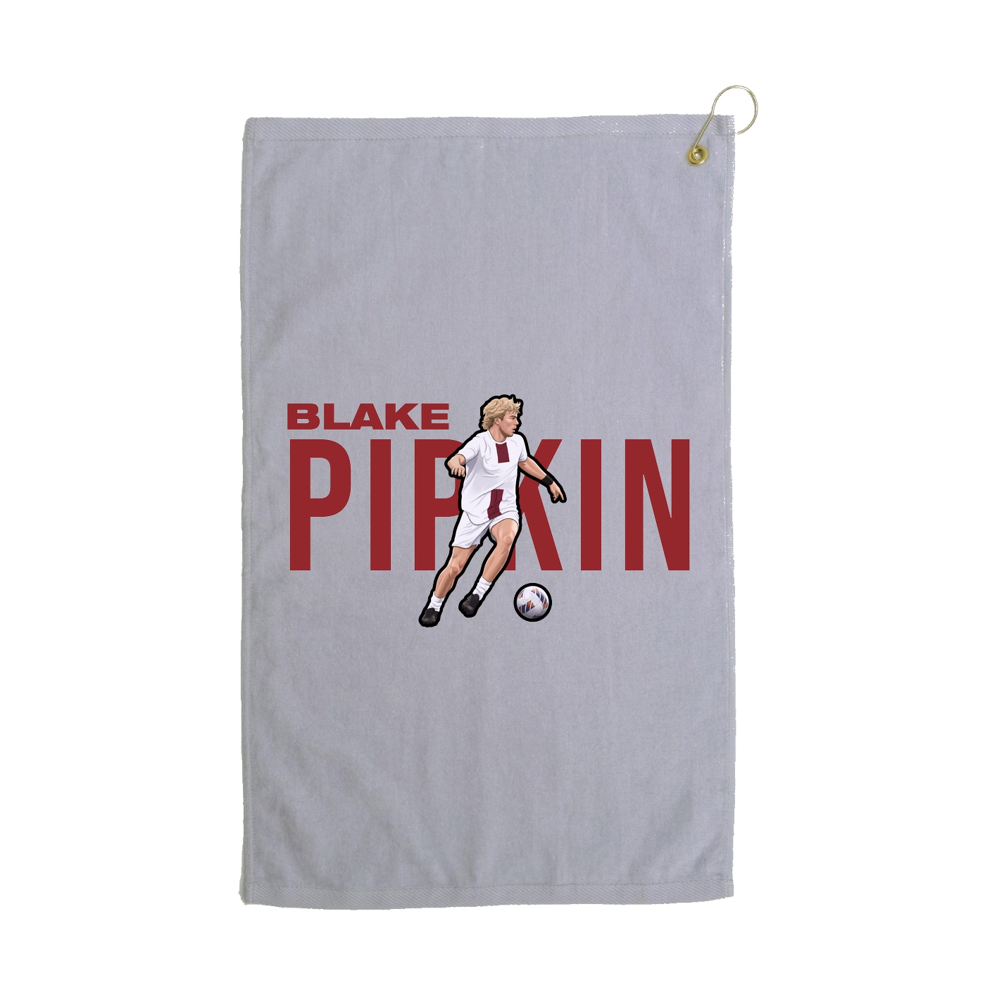 Golf Towel — Player Name in Grey