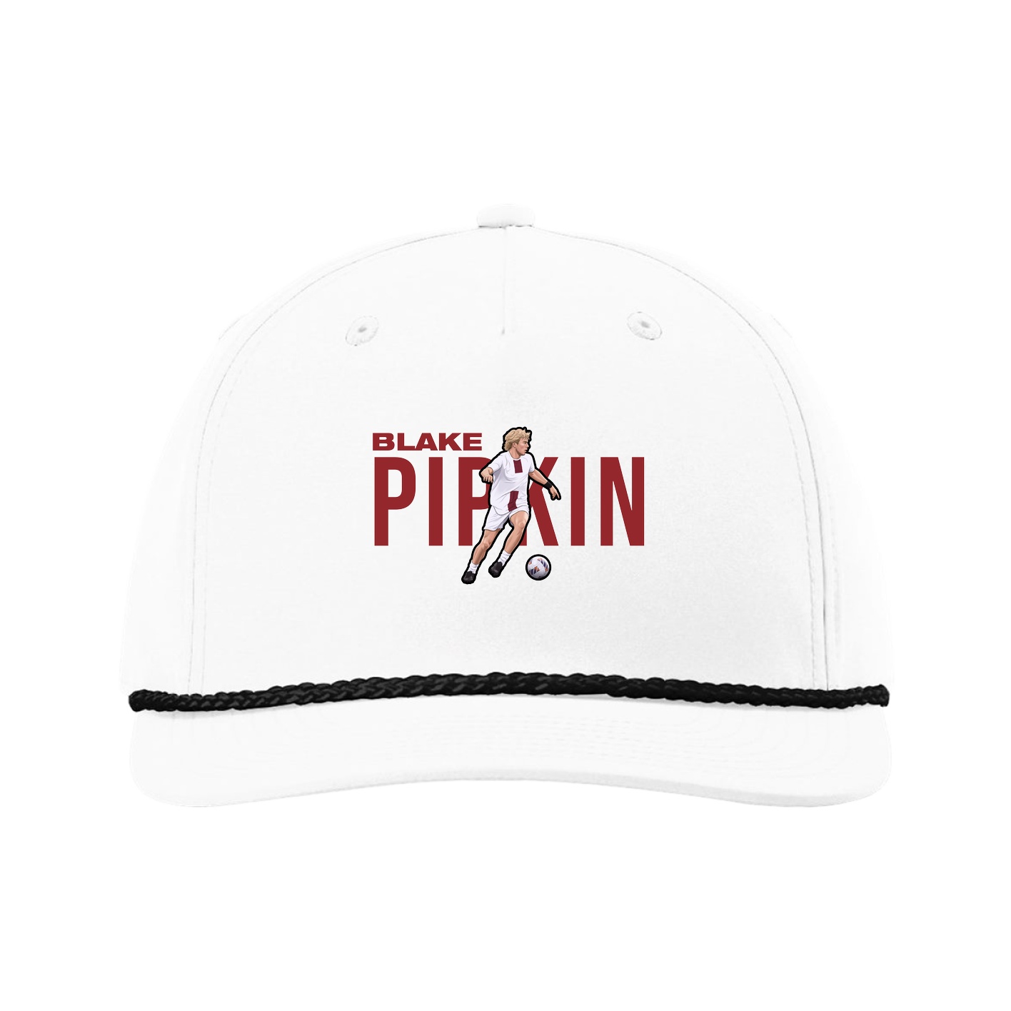 Five-Panel Classic Rope Cap — Player Name in White