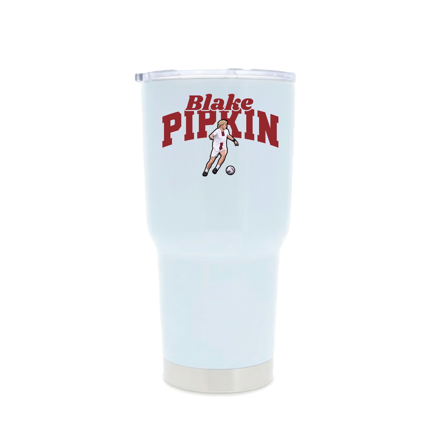 30oz Stainless Steel Tumbler — Signature Arch in White