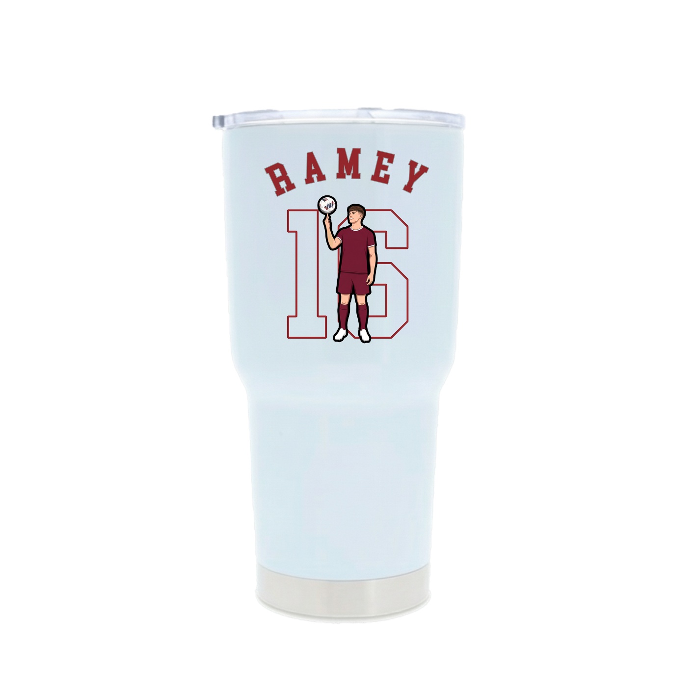 30oz Stainless Steel Tumbler — Shirsey Arch in White