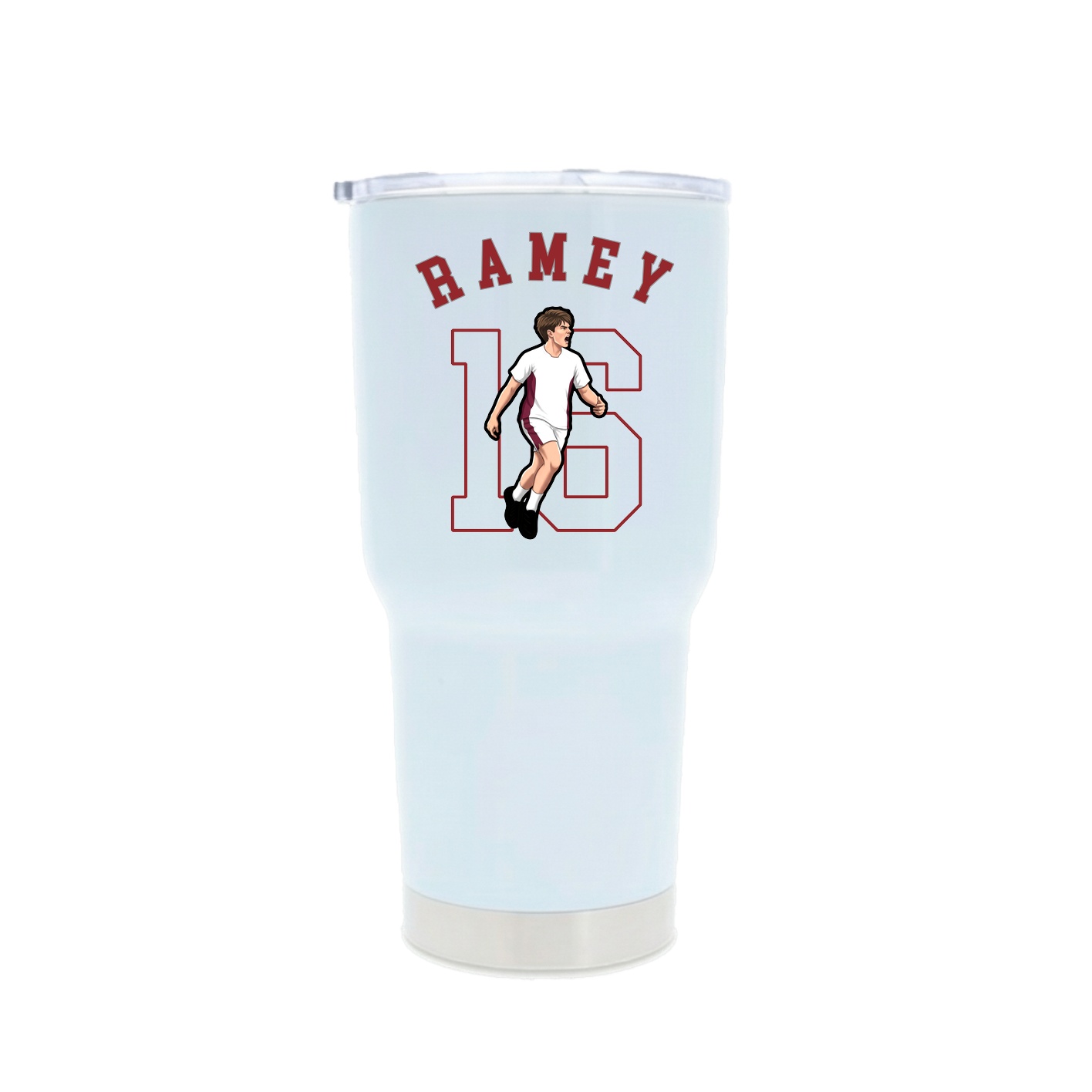 30oz Stainless Steel Tumbler — Shirsey Arch in White