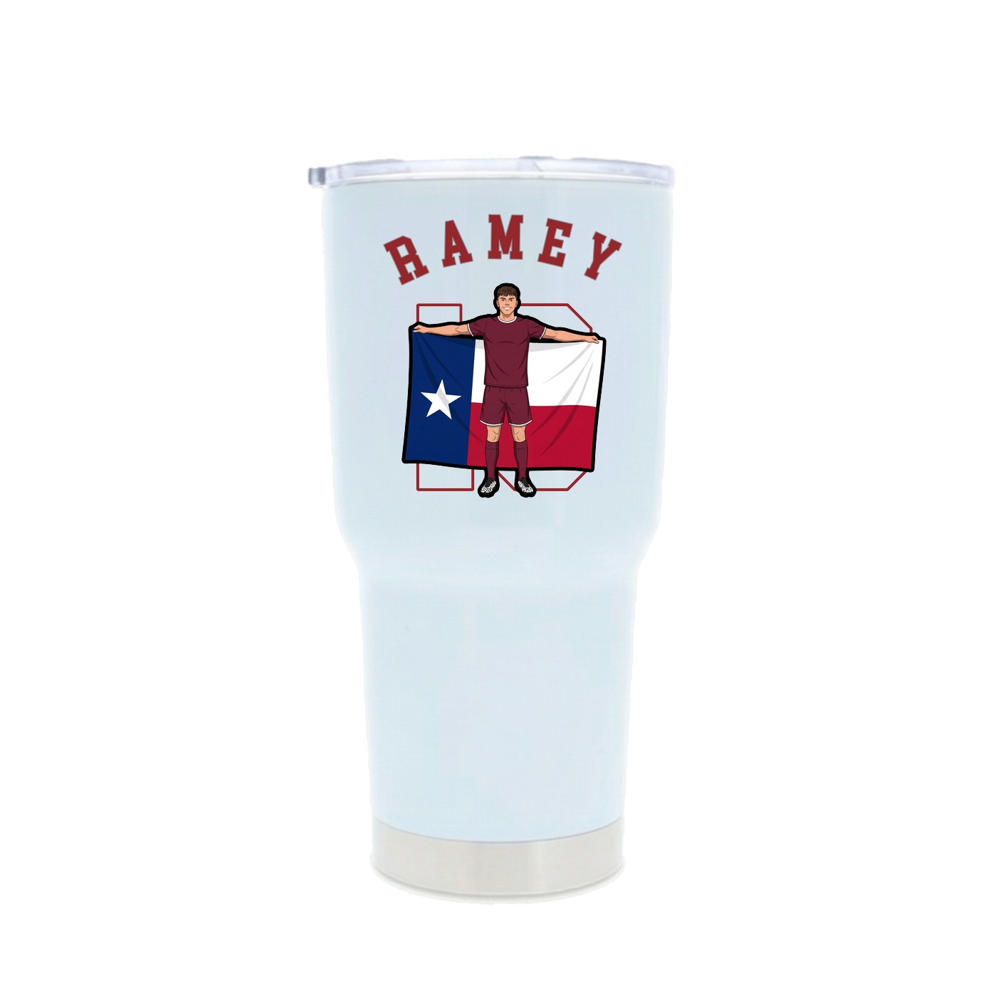 30oz Stainless Steel Tumbler — Shirsey Arch in White