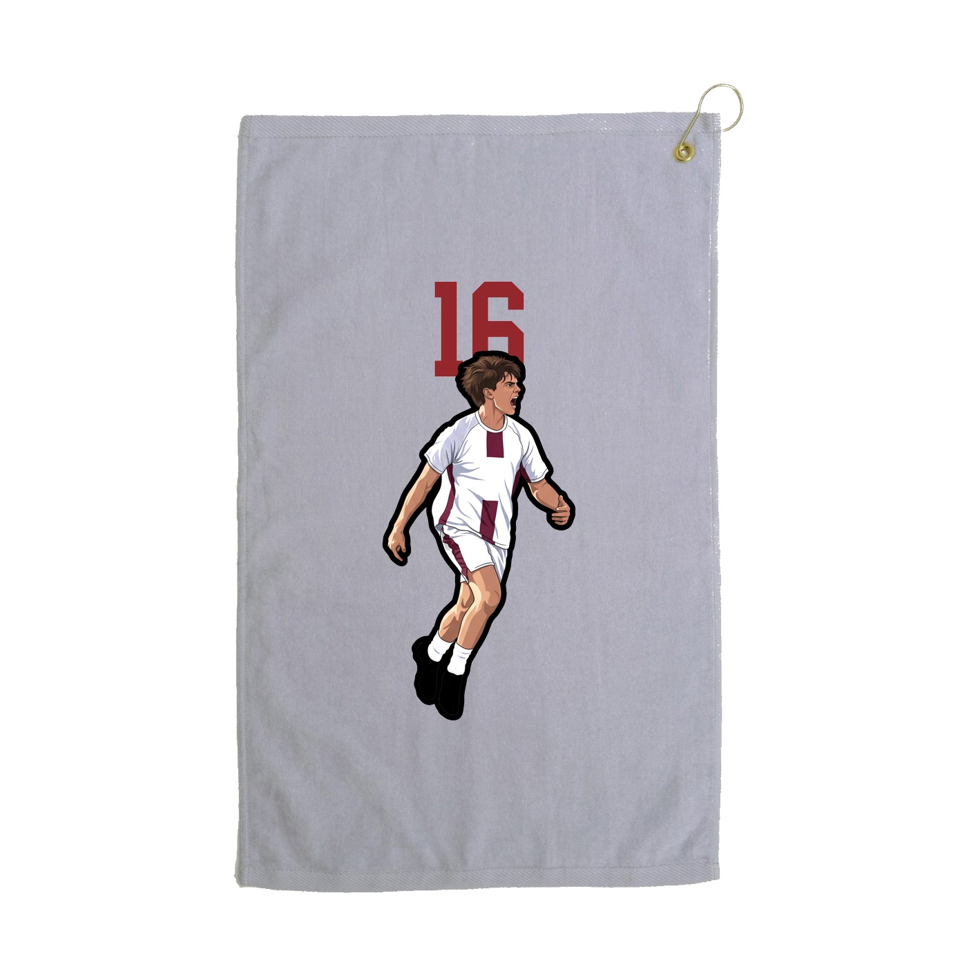 Golf Towel — Number Top in Grey