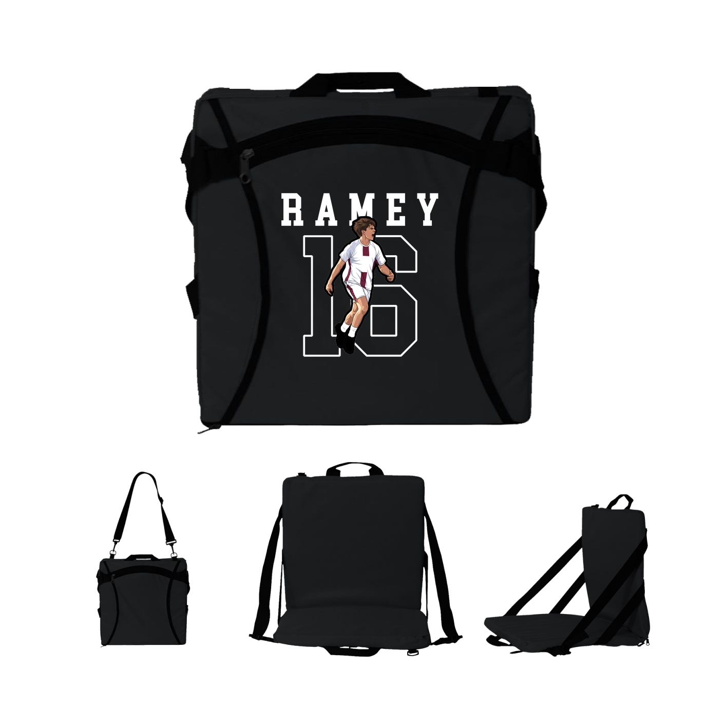 Folding Stadium Seat — Shirsey in Black