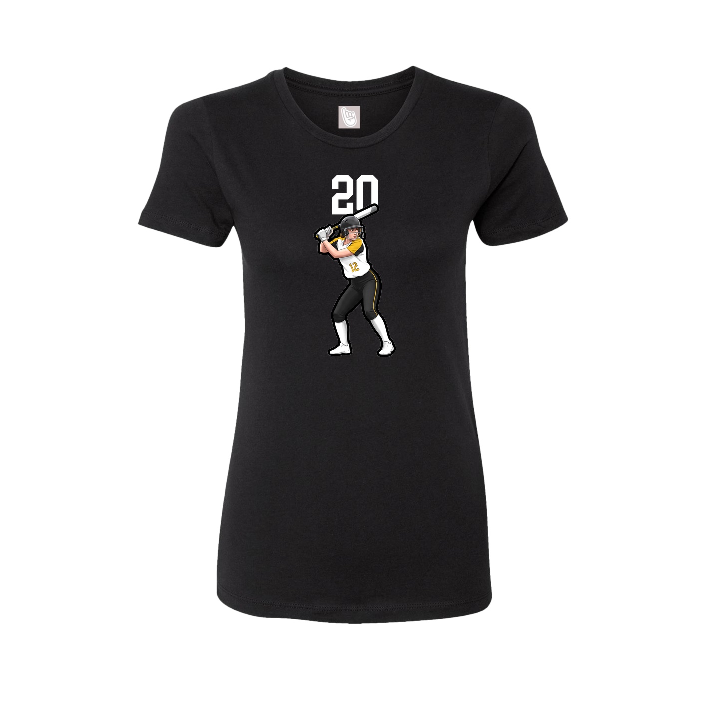 Womens Tee — Number Top in Black