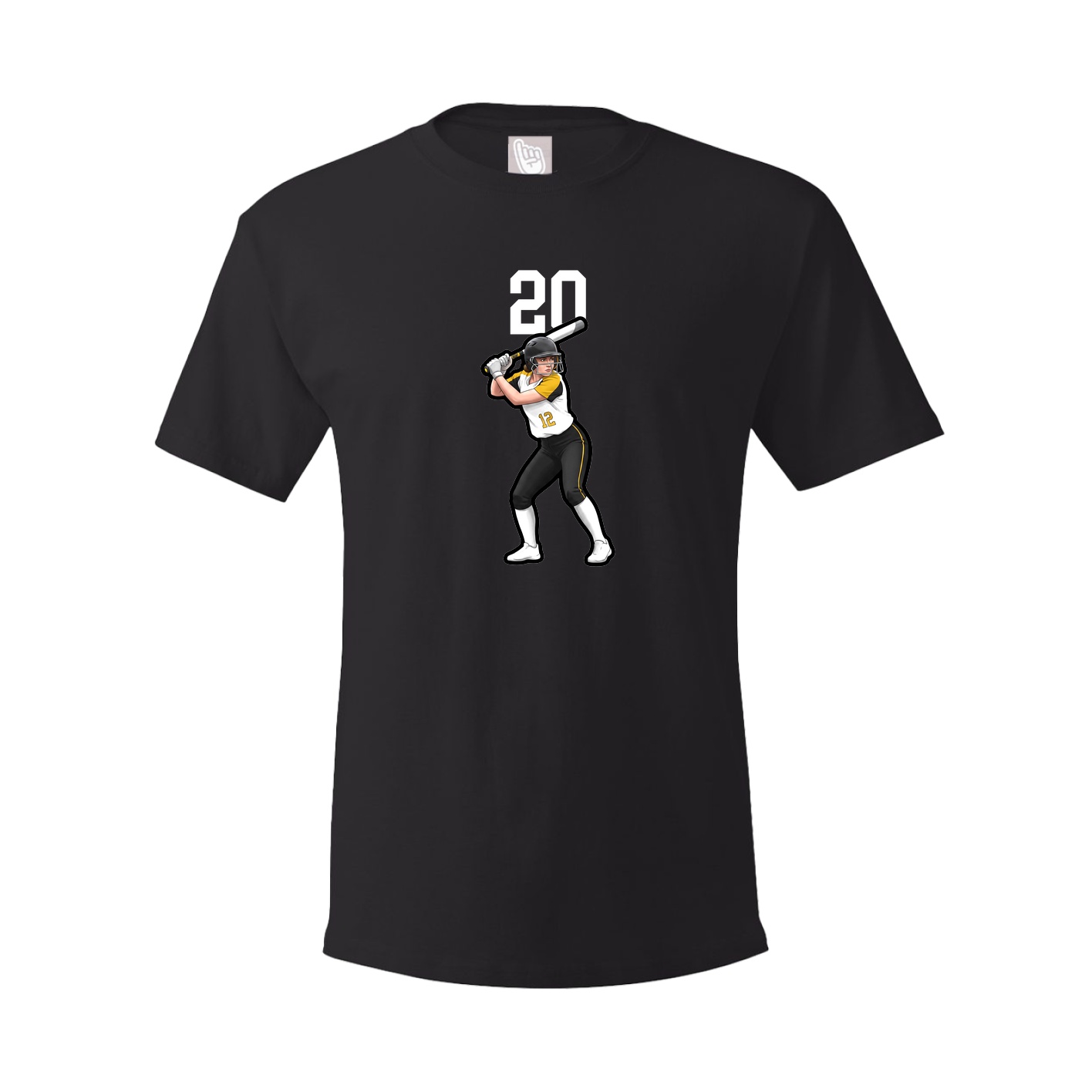 Youth Tee — Number Top in Black