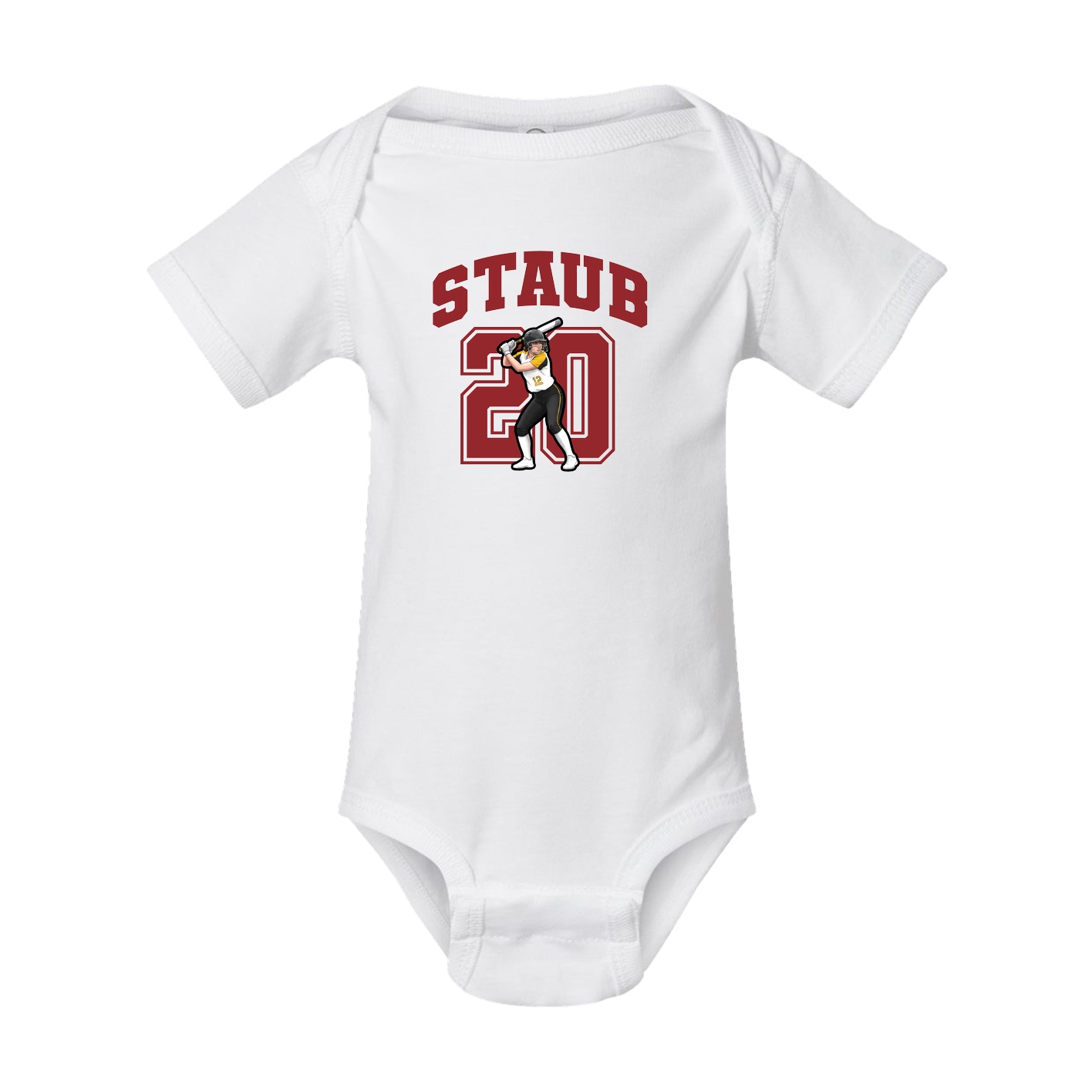 Baby Onesie — Number in White