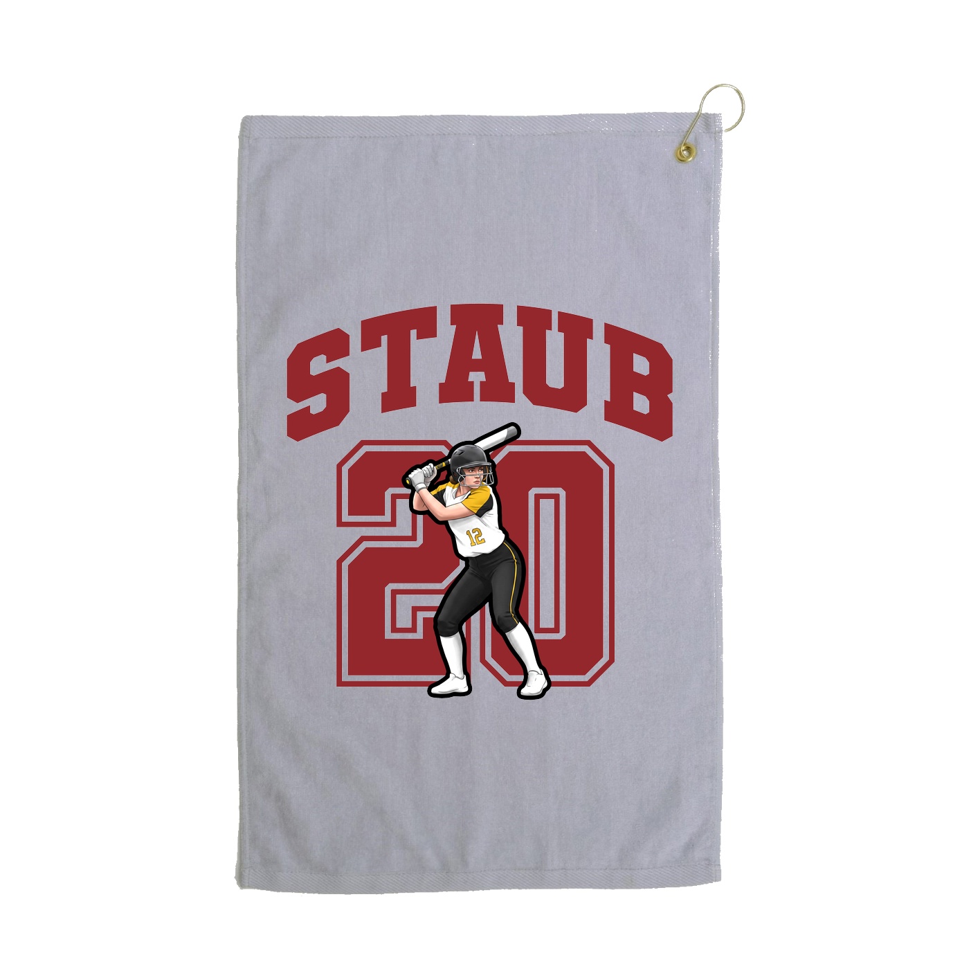 Golf Towel — Number in Grey