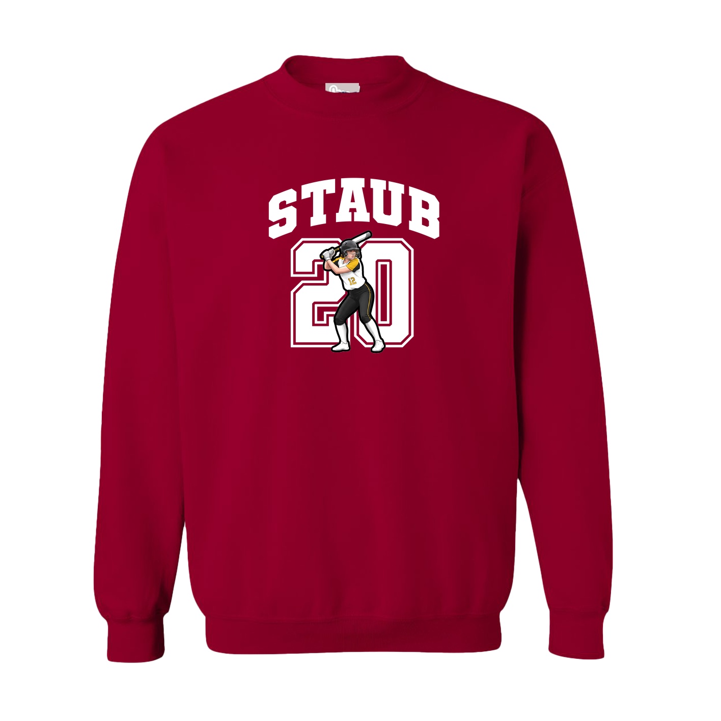 Fleece Crew — Number in Cardinal