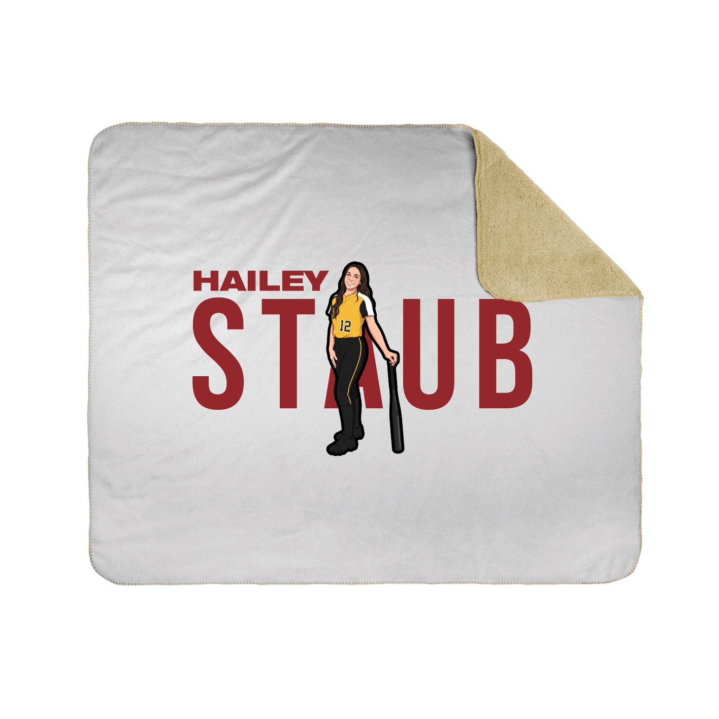 Throw Blanket — Player Name in White