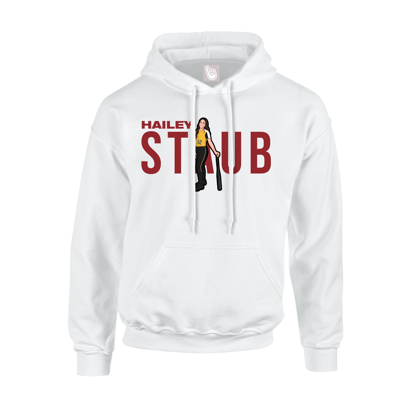 Youth Hoodie — Player Name in White