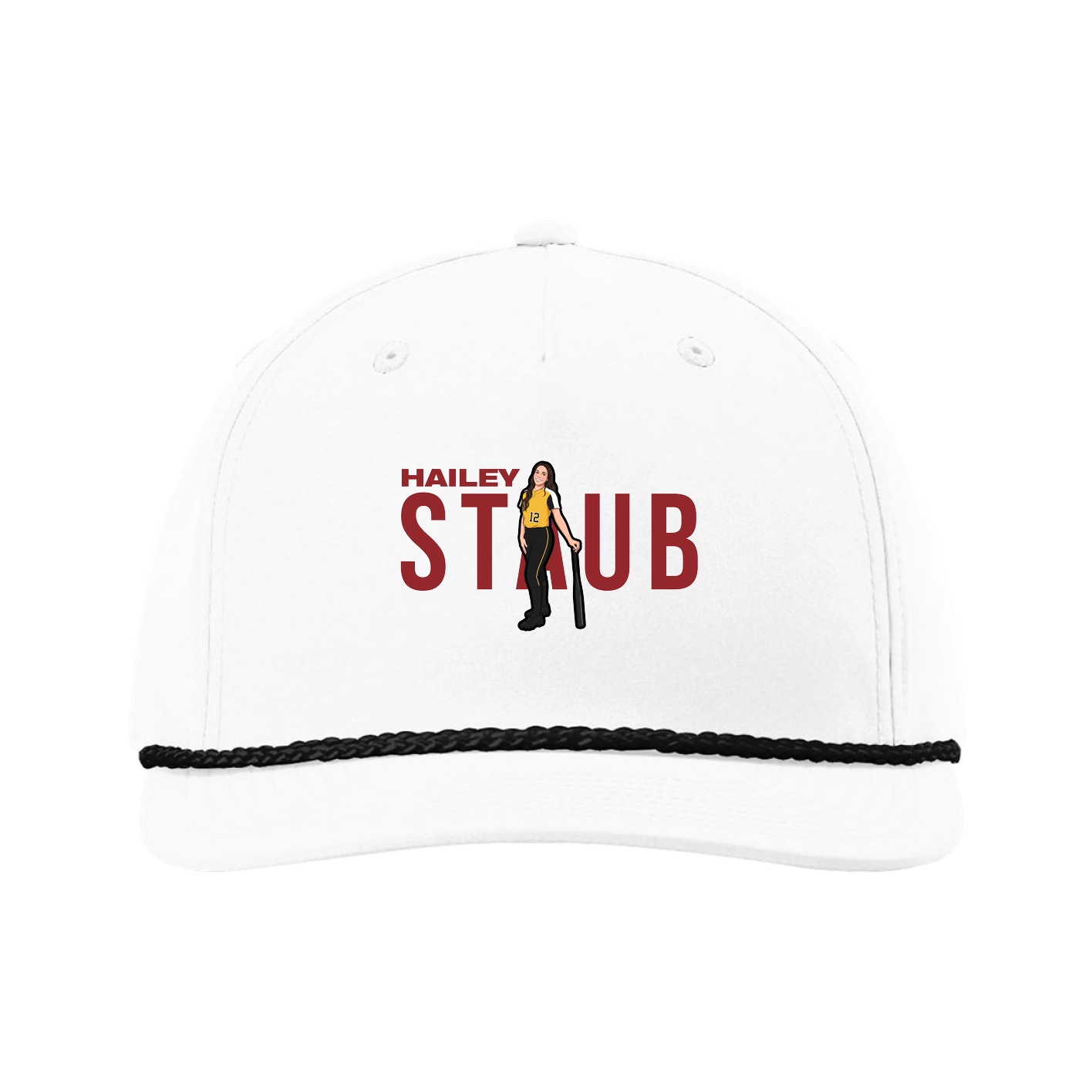 Five-Panel Classic Rope Cap — Player Name in White