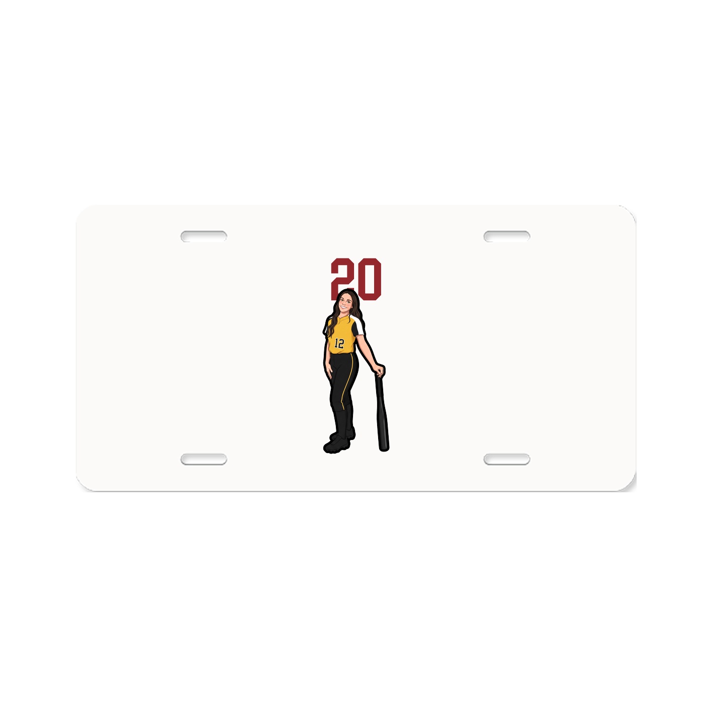 License Plate — Number Top in Classic
