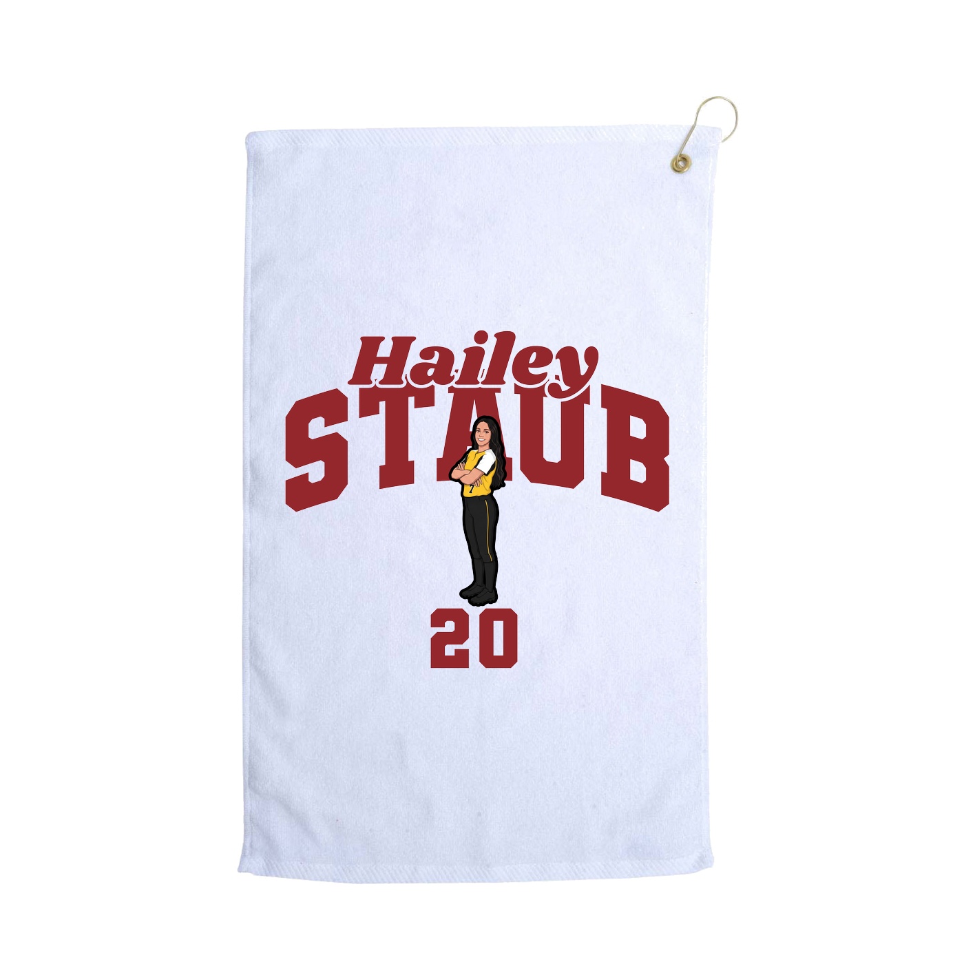 Golf Towel — Signature Arch in White